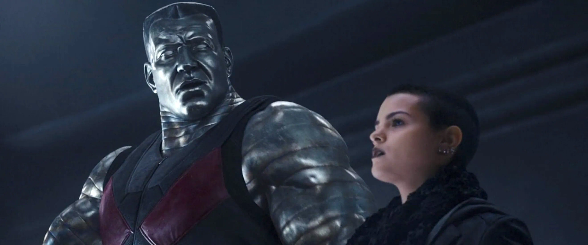 Stefan Kapicic and Brianna Hildebrand in Deadpool (2016)