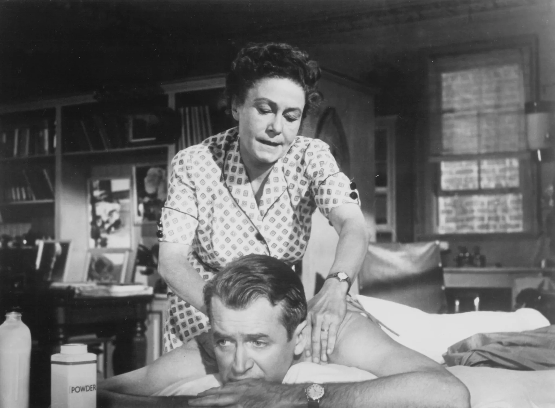 James Stewart and Thelma Ritter in Rear Window (1954)