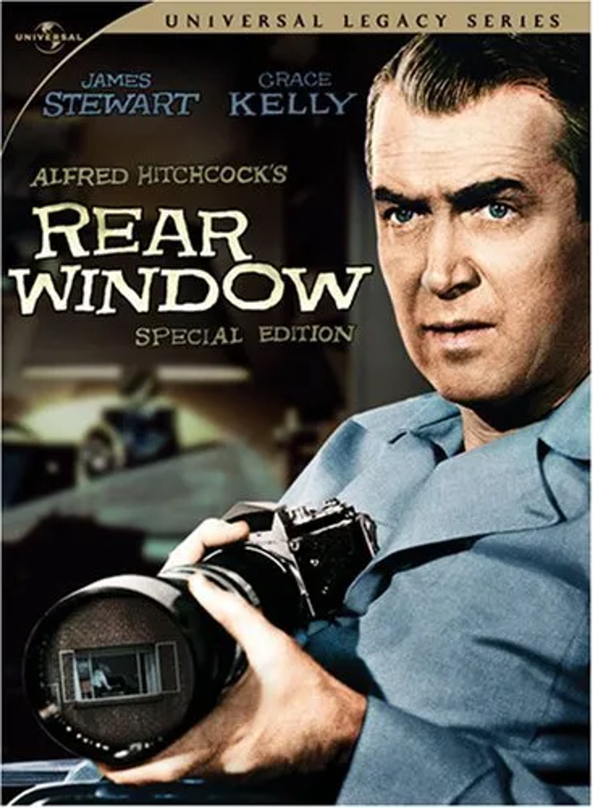 James Stewart and Raymond Burr in Rear Window (1954)