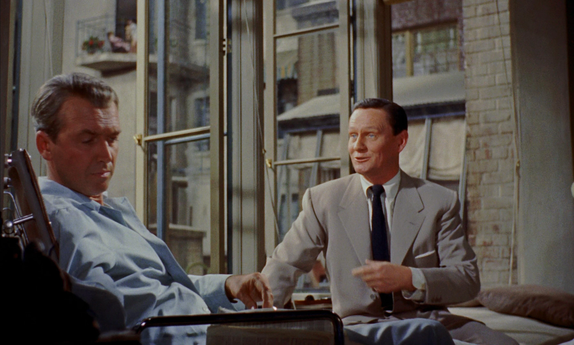 James Stewart and Wendell Corey in Rear Window (1954)