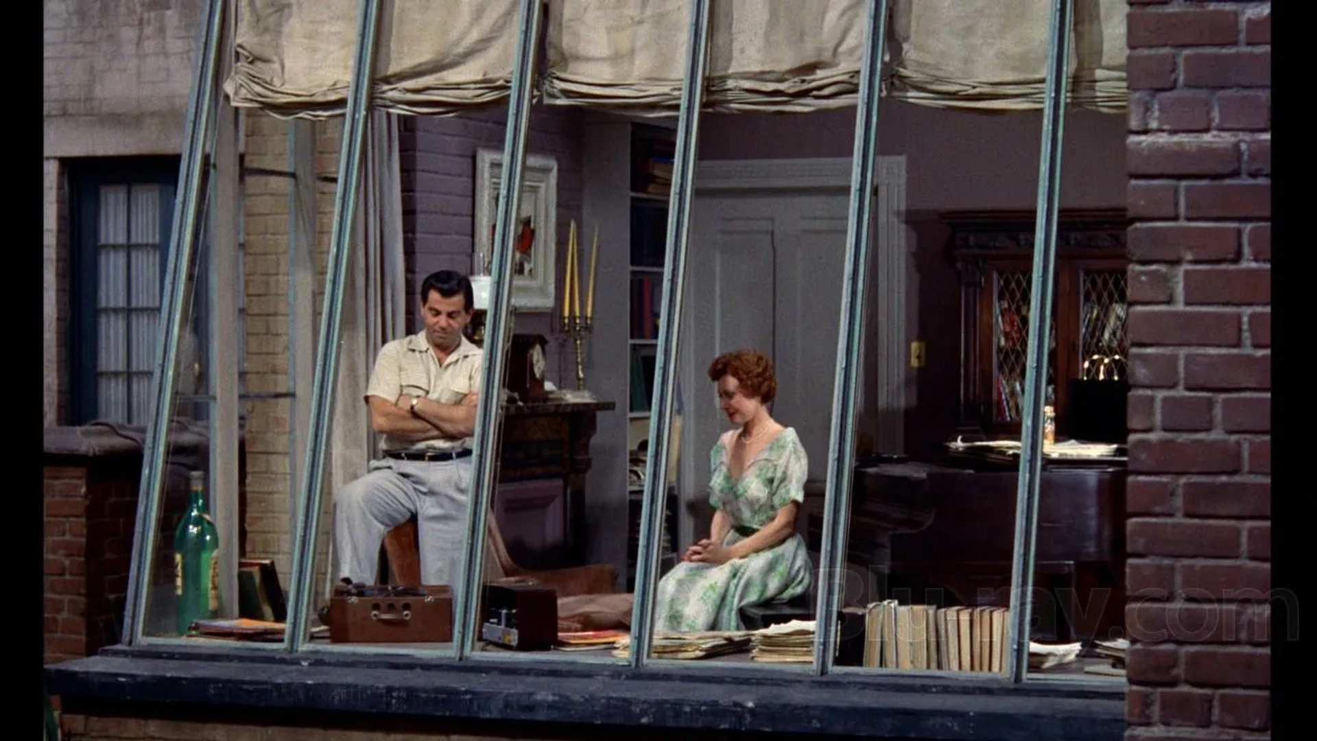 Ross Bagdasarian and Judith Evelyn in Rear Window (1954)