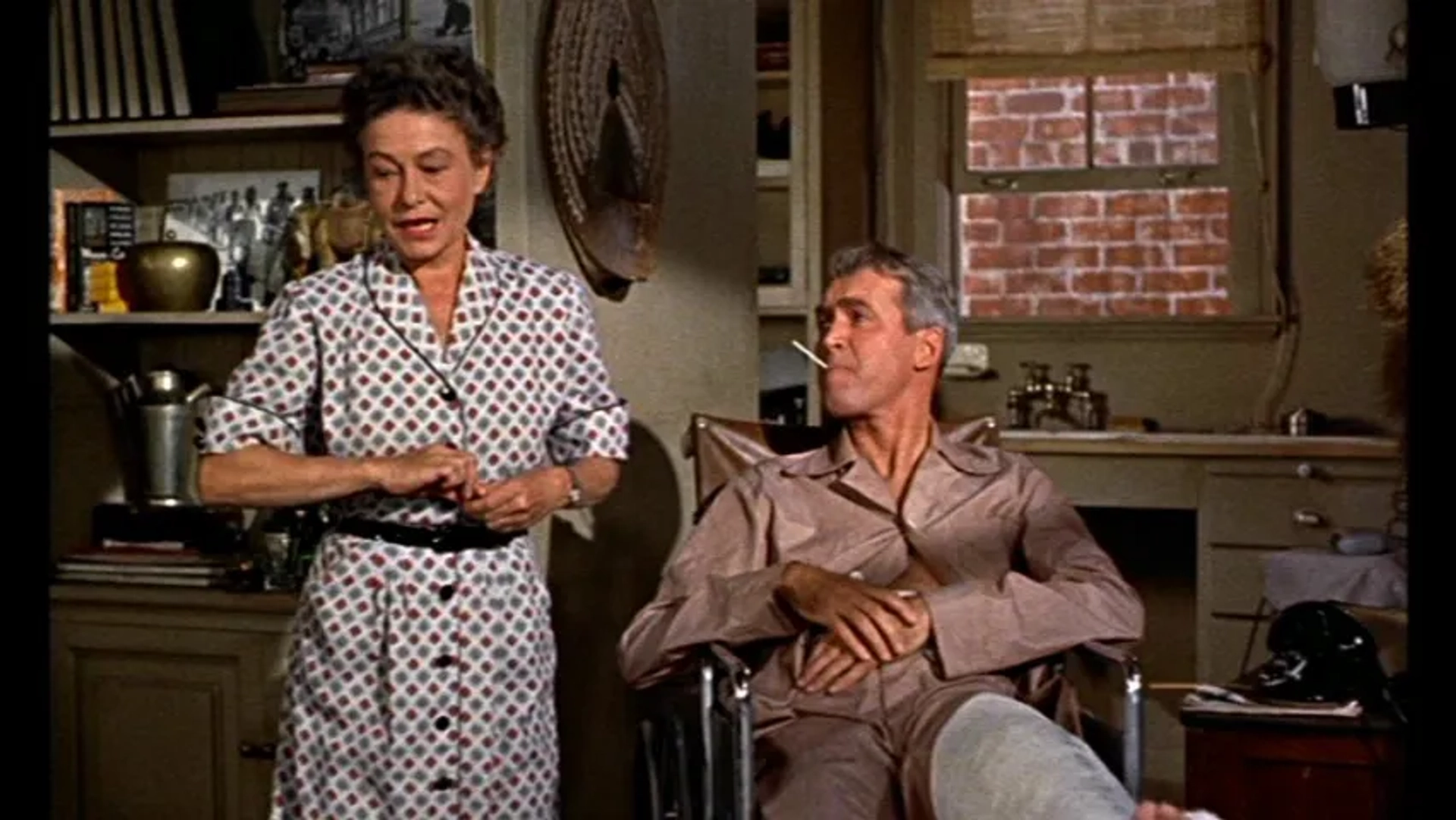 James Stewart and Thelma Ritter in Rear Window (1954)