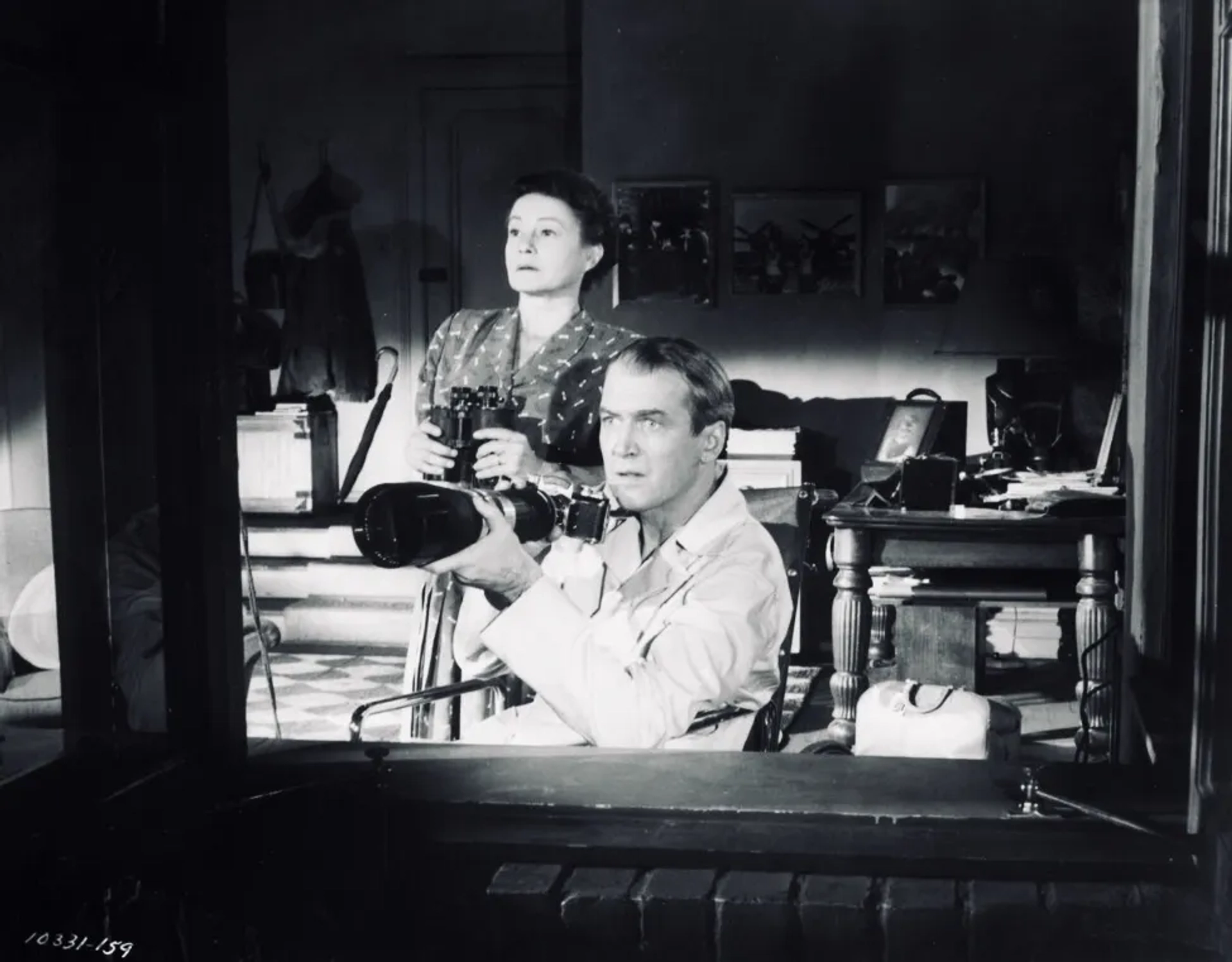 James Stewart and Thelma Ritter in Rear Window (1954)