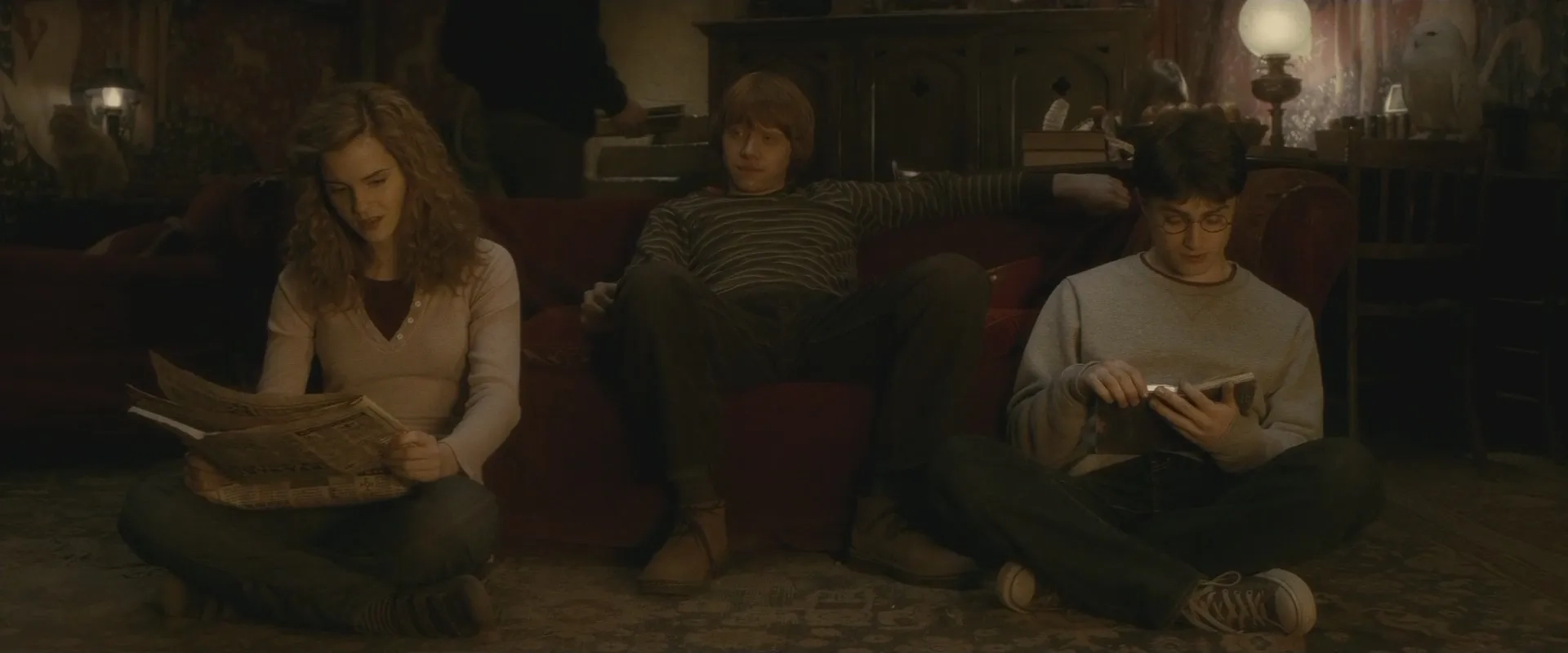 Rupert Grint, Daniel Radcliffe, and Emma Watson in Harry Potter and the Half-Blood Prince (2009)