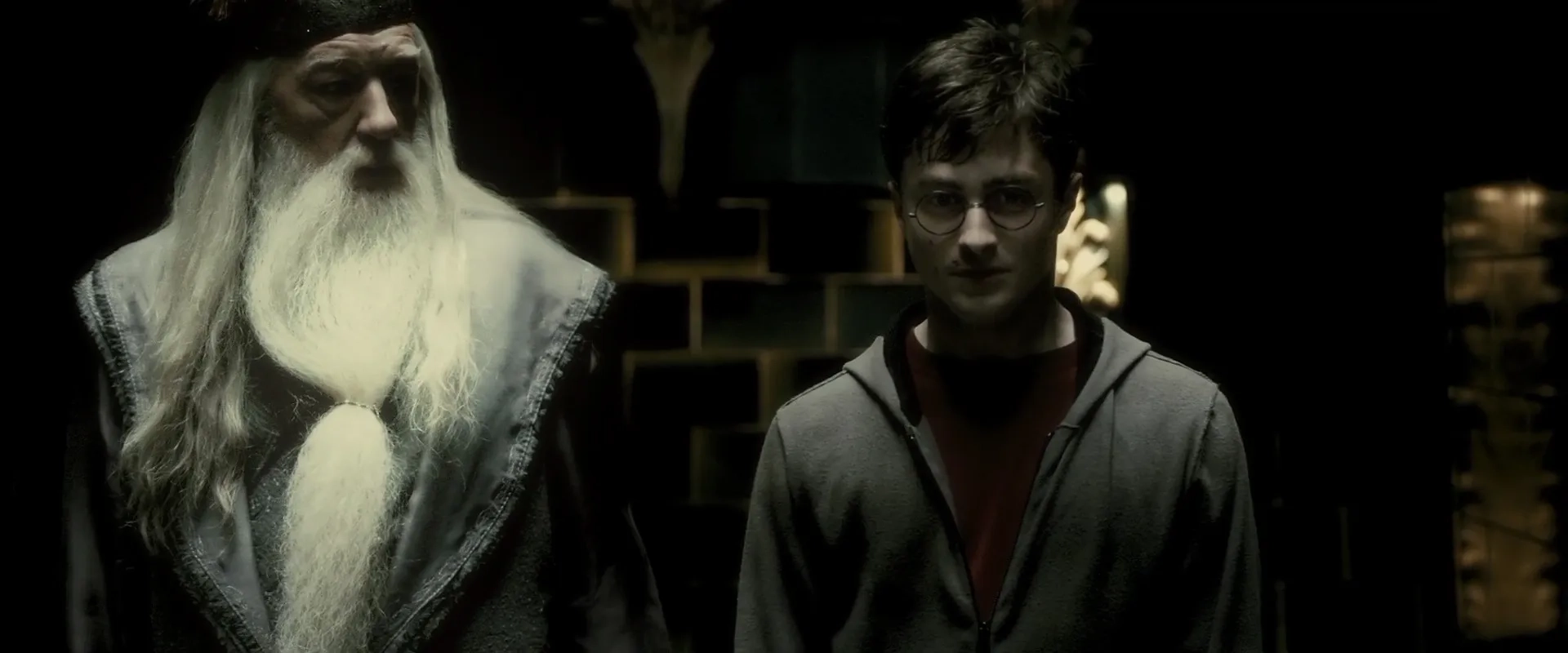 Michael Gambon and Daniel Radcliffe in Harry Potter and the Half-Blood Prince (2009)