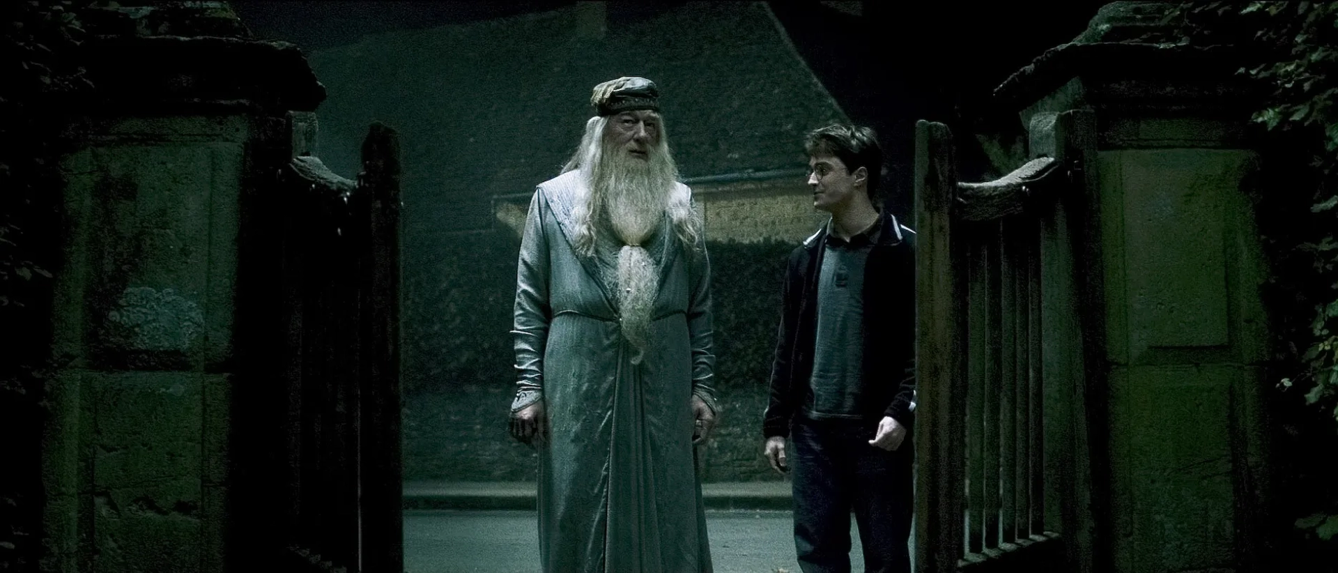 Michael Gambon and Daniel Radcliffe in Harry Potter and the Half-Blood Prince (2009)