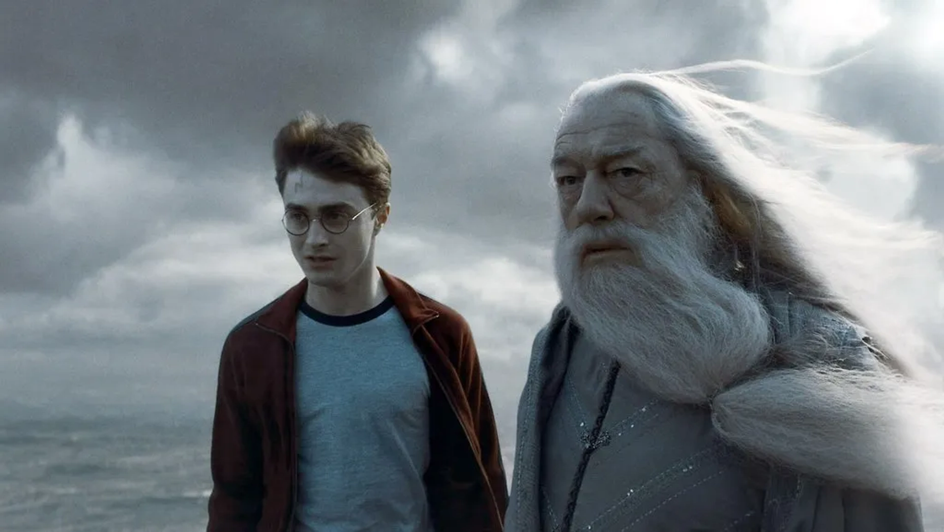 Michael Gambon and Daniel Radcliffe in Harry Potter and the Half-Blood Prince (2009)