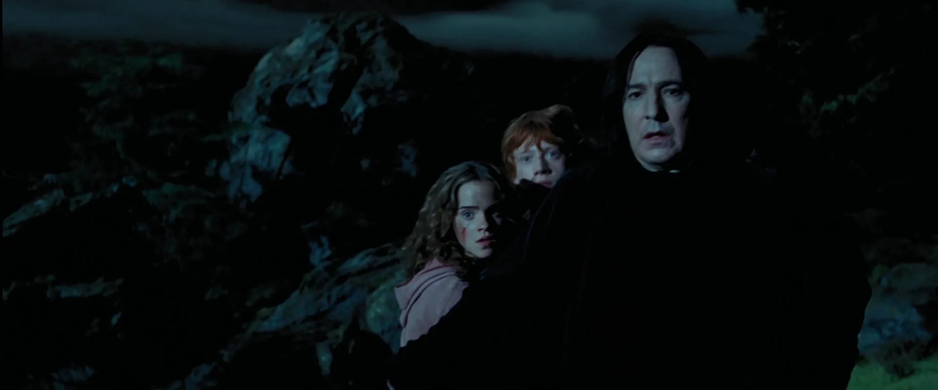 Alan Rickman, Rupert Grint, and Emma Watson in Harry Potter and the Prisoner of Azkaban (2004)