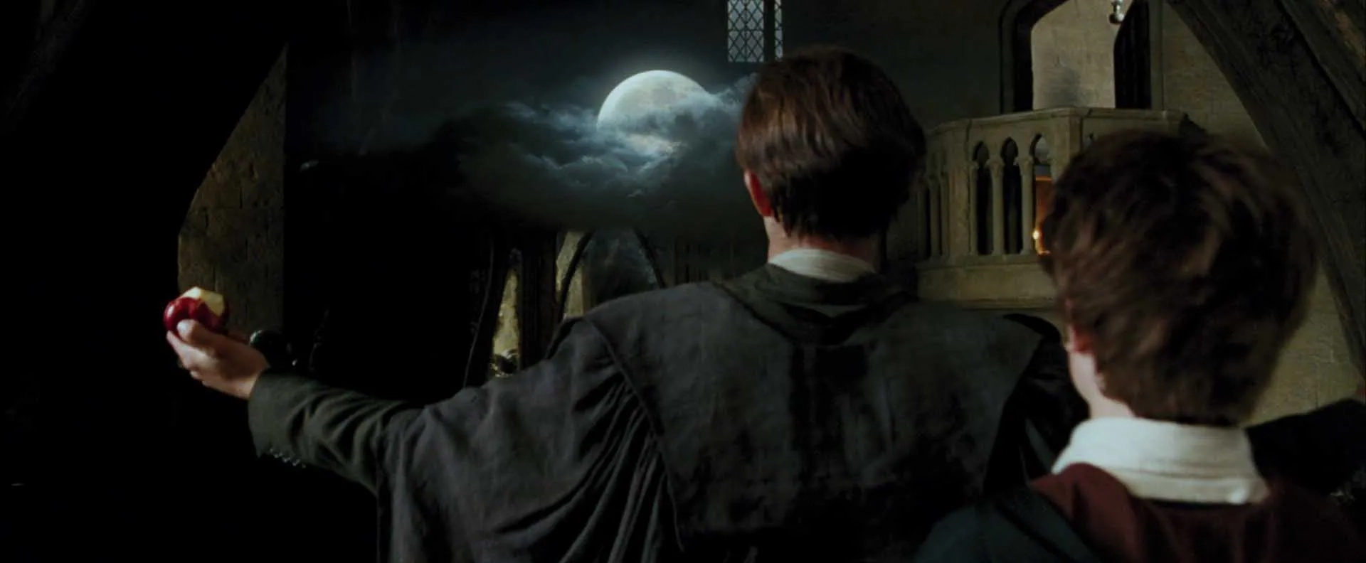 David Thewlis and Daniel Radcliffe in Harry Potter and the Prisoner of Azkaban (2004)