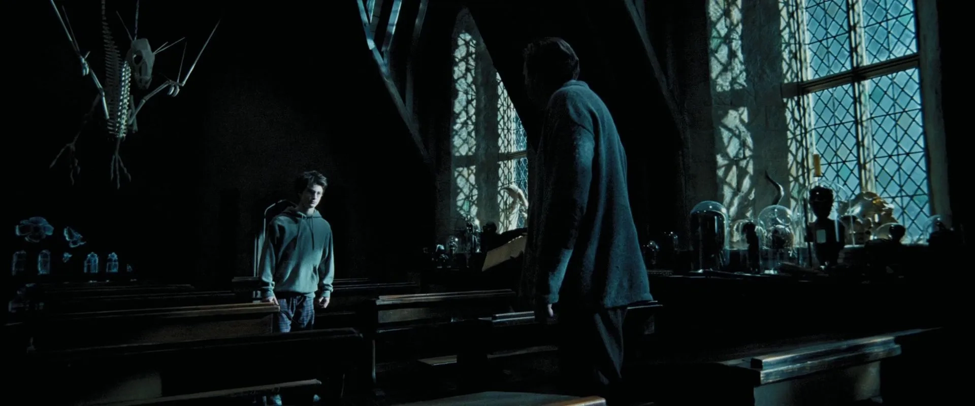 David Thewlis and Daniel Radcliffe in Harry Potter and the Prisoner of Azkaban (2004)