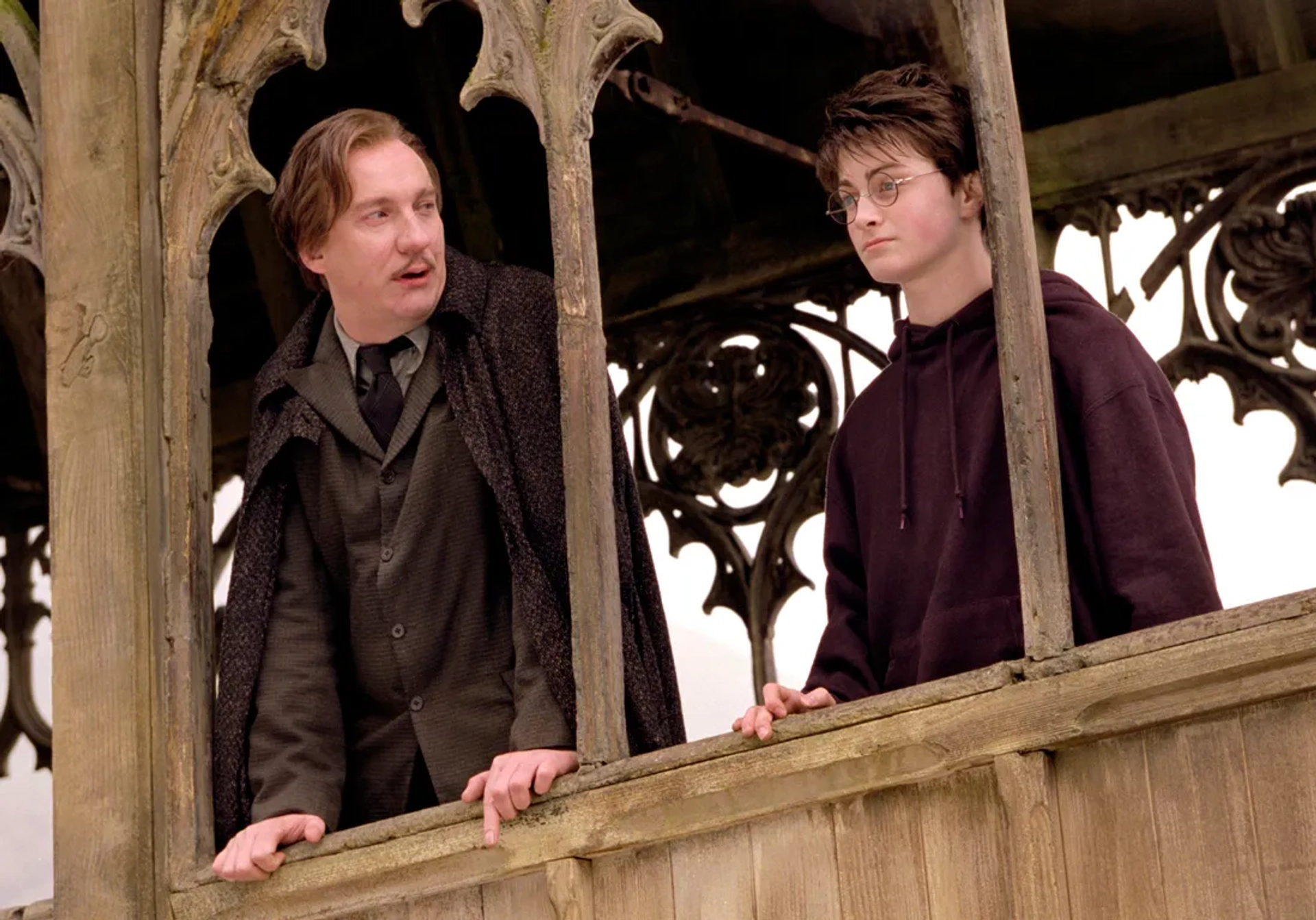 David Thewlis and Daniel Radcliffe in Harry Potter and the Prisoner of Azkaban (2004)