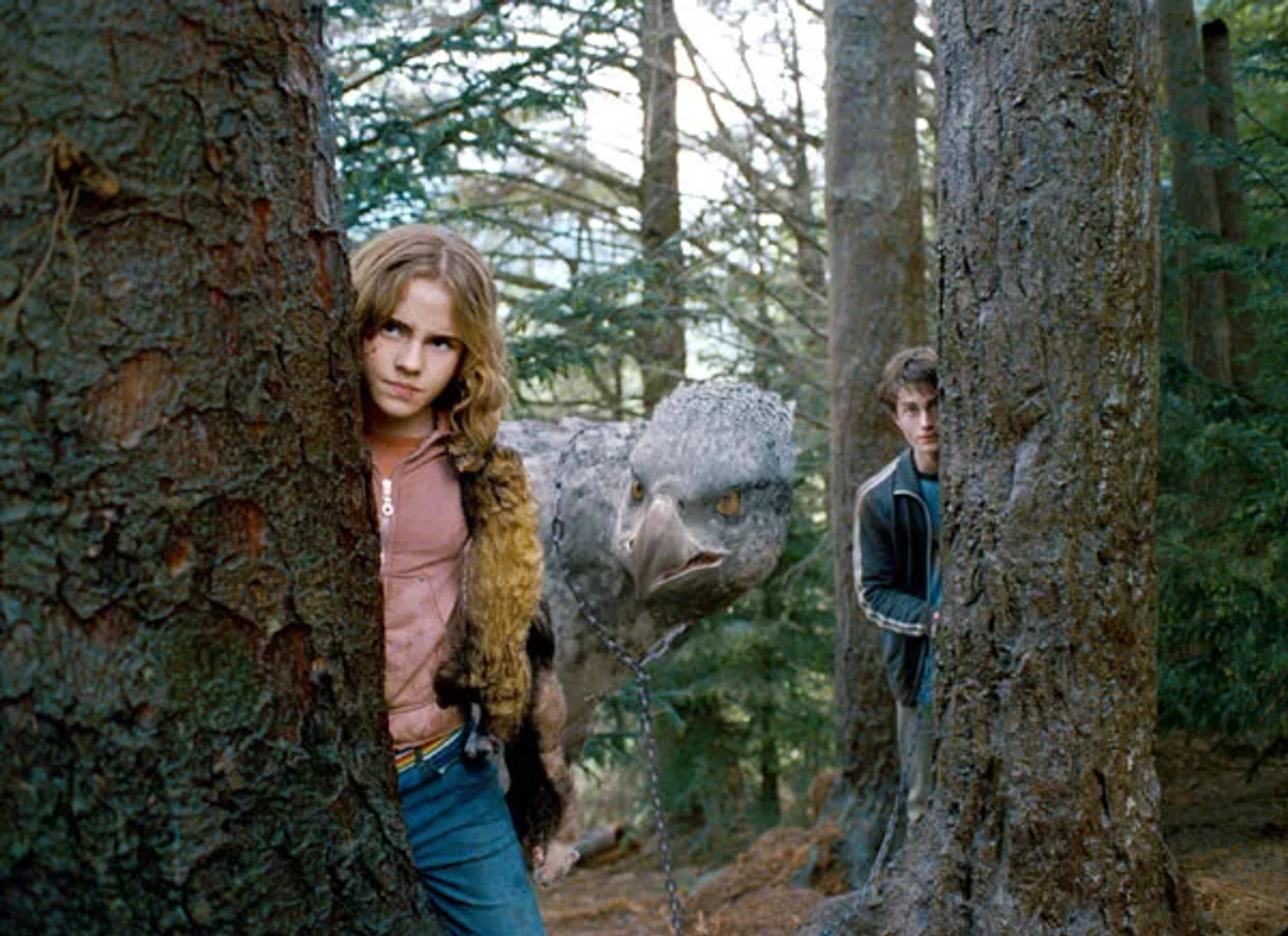 Daniel Radcliffe and Emma Watson in Harry Potter and the Prisoner of Azkaban (2004)