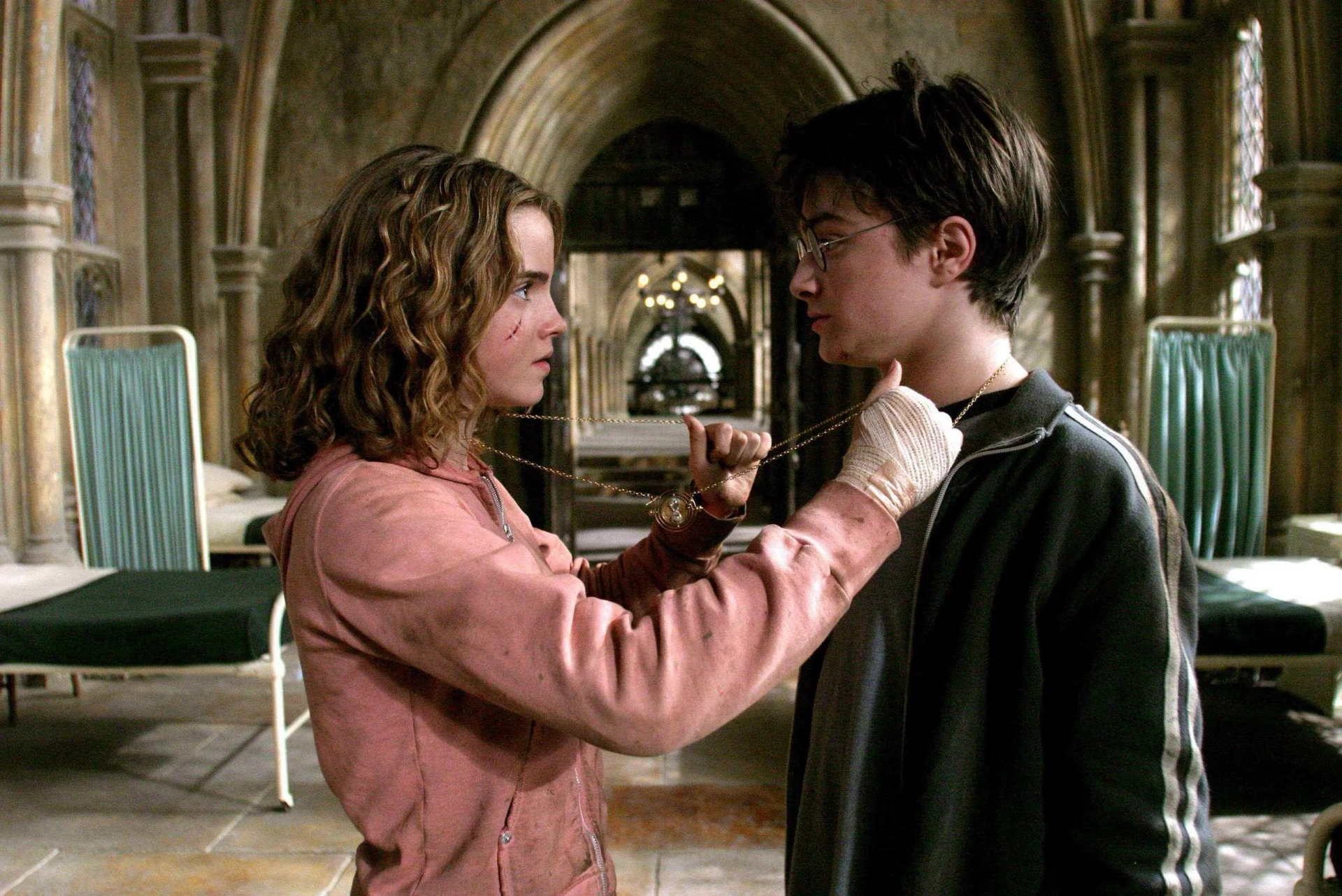 Daniel Radcliffe and Emma Watson in Harry Potter and the Prisoner of Azkaban (2004)