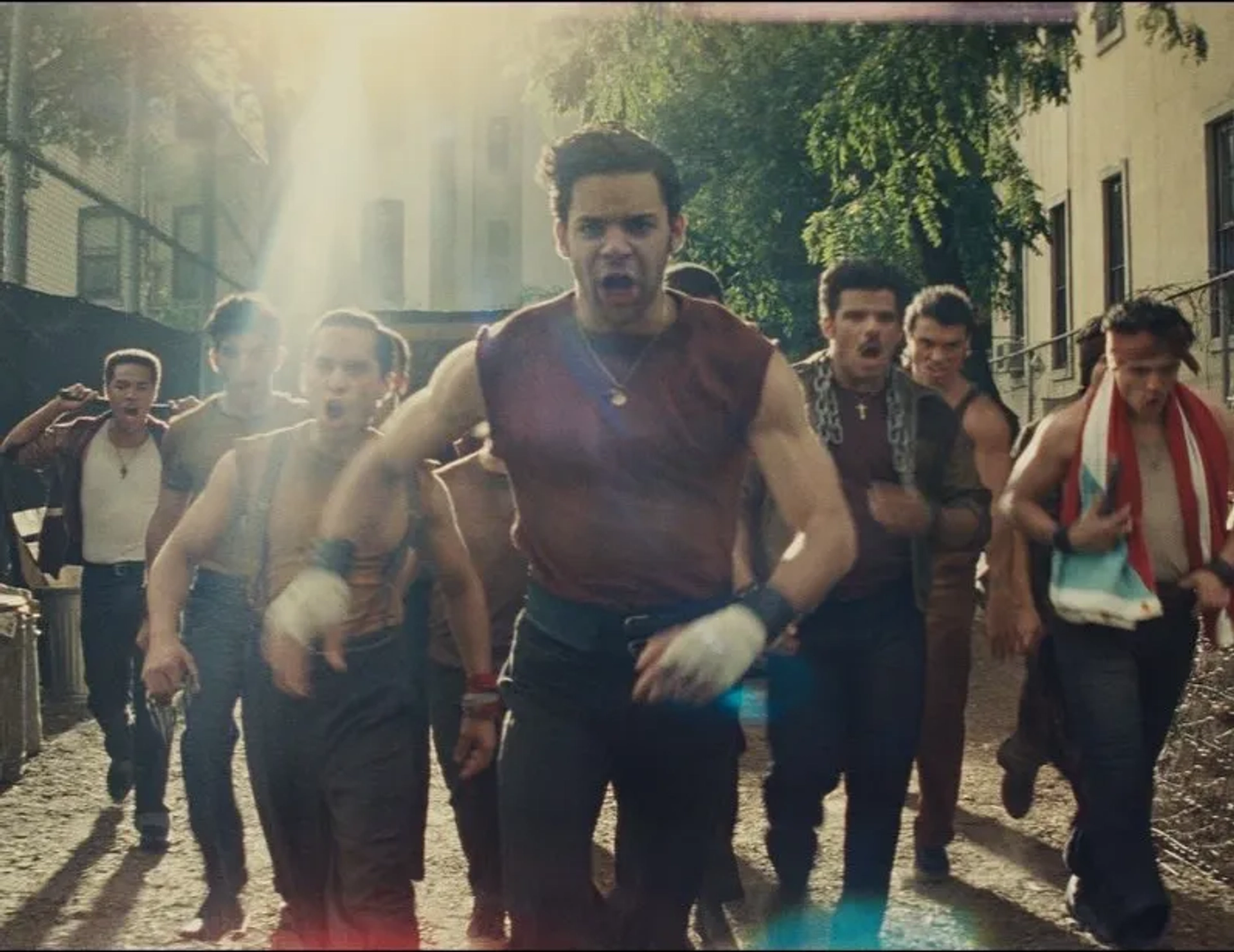 Josh Andrés Rivera, David Guzman, Ricardo Zayas, Carlos Sanchez Falu, Andrei Chagas, Adriel Flete, Carlos E. Gonzalez, Kelvin Bryan, David Alvarez, Julius Rubio, Ricky Ubeda, David Aviles Morales, Jacob Guzman, Yurel Echezarreta, Sebastian Serra, and David Granados in West Side Story (2021)