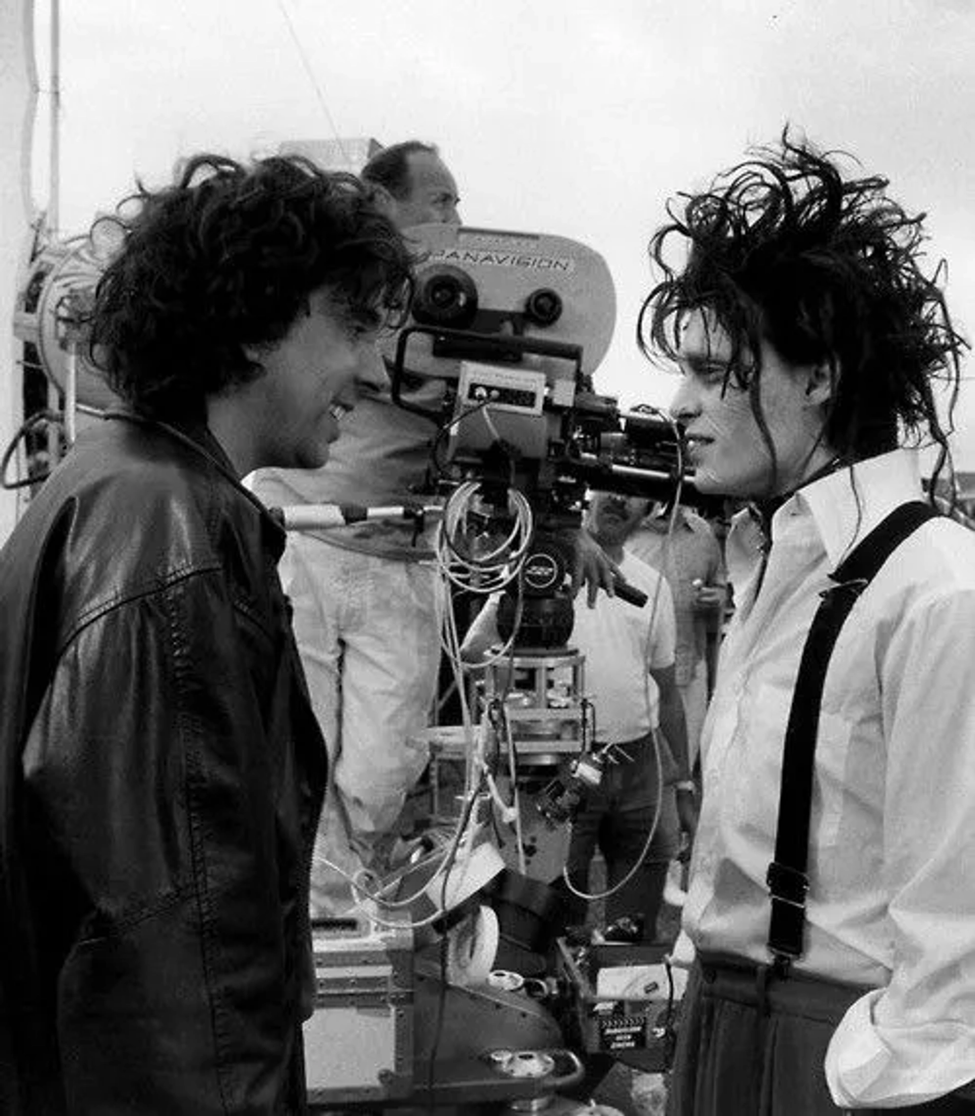 Johnny Depp and Tim Burton in Edward Scissorhands (1990)