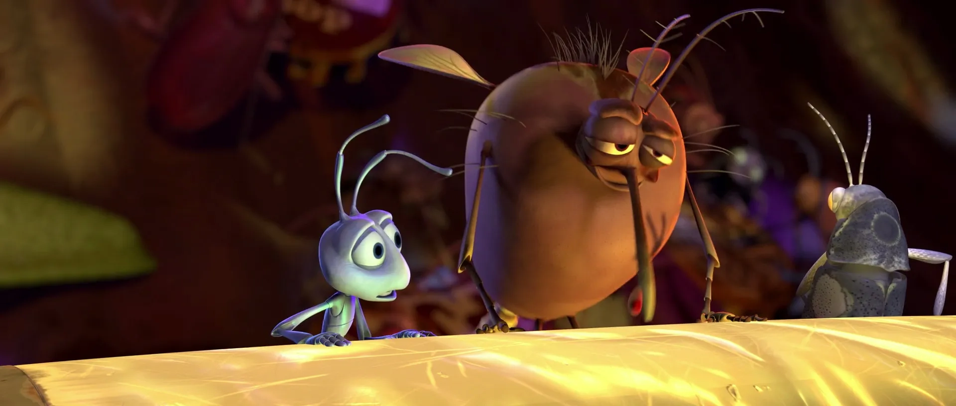 David Foley and Rodger Bumpass in A Bug's Life (1998)