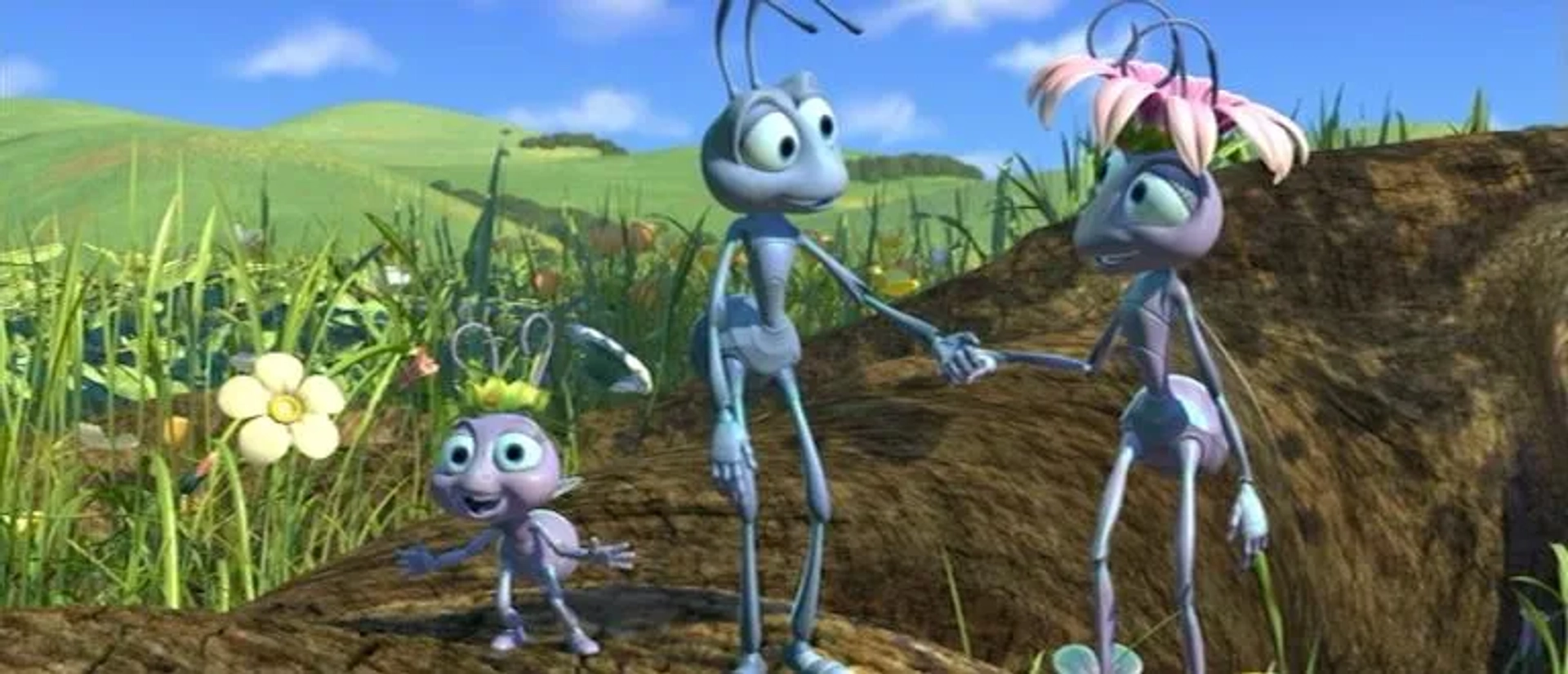 Julia Louis-Dreyfus, David Foley, and Hayden Panettiere in A Bug's Life (1998)