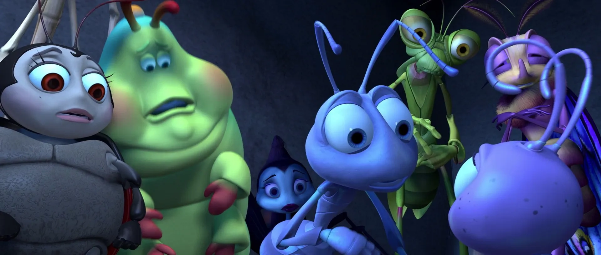 Bonnie Hunt, Madeline Kahn, Denis Leary, David Foley, Jonathan Harris, Hayden Panettiere, and Joe Ranft in A Bug's Life (1998)