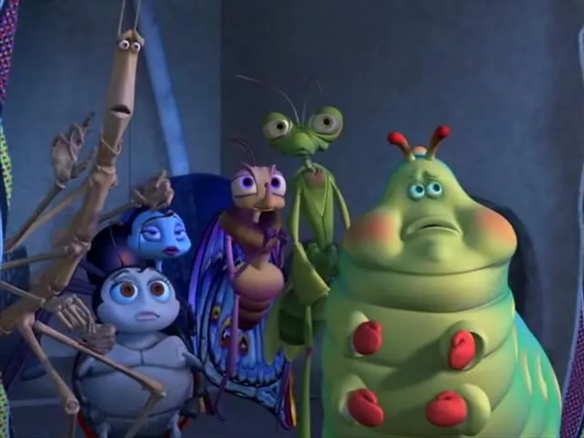 Bonnie Hunt, David Hyde Pierce, Madeline Kahn, Denis Leary, Jonathan Harris, and Joe Ranft in A Bug's Life (1998)