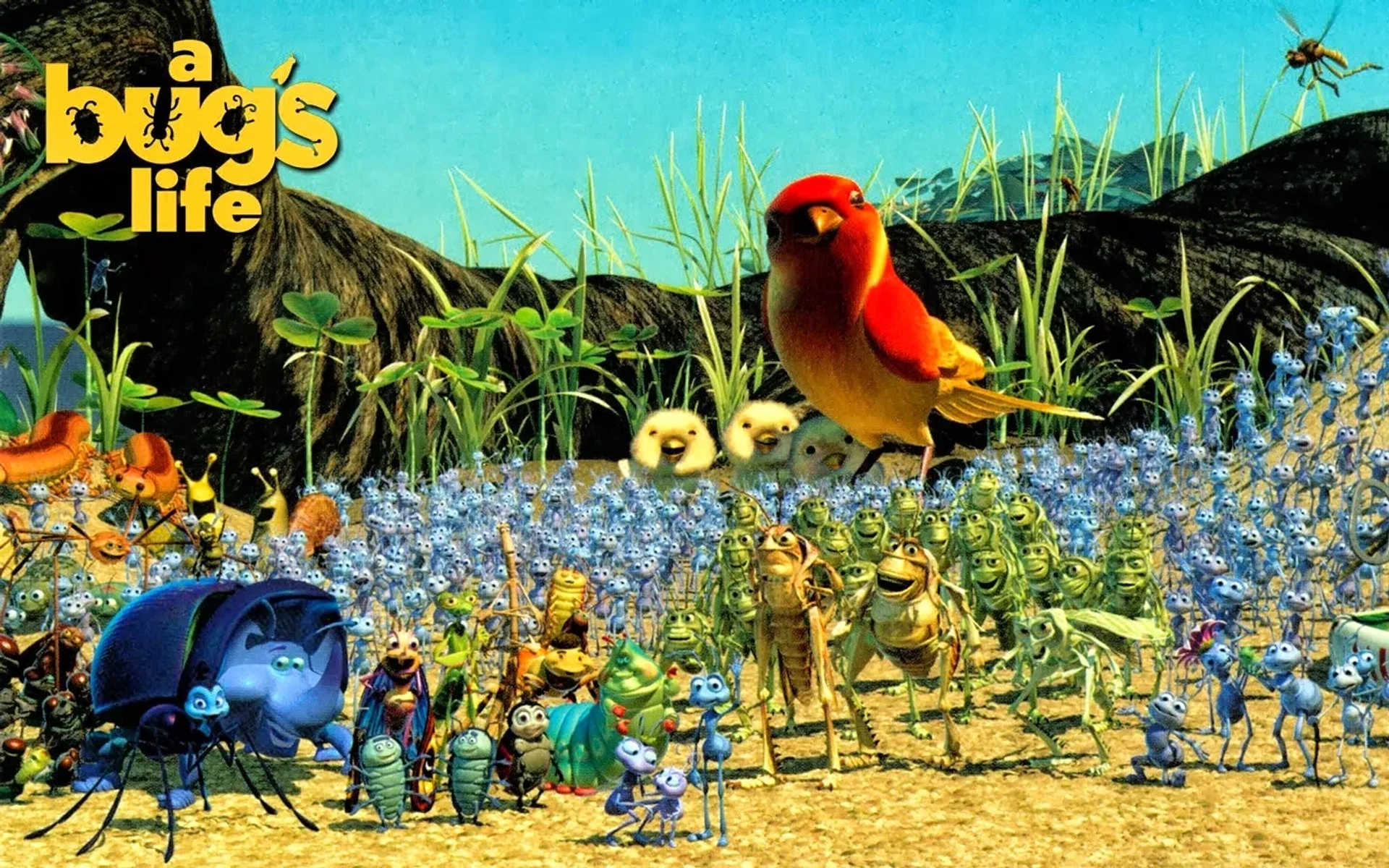 Kevin Spacey, Julia Louis-Dreyfus, Bonnie Hunt, David Hyde Pierce, Madeline Kahn, Denis Leary, John Ratzenberger, David Foley, Brad Garrett, Phyllis Diller, Jonathan Harris, Richard Kind, Michael McShane, Hayden Panettiere, and Joe Ranft in A Bug's Life (1998)