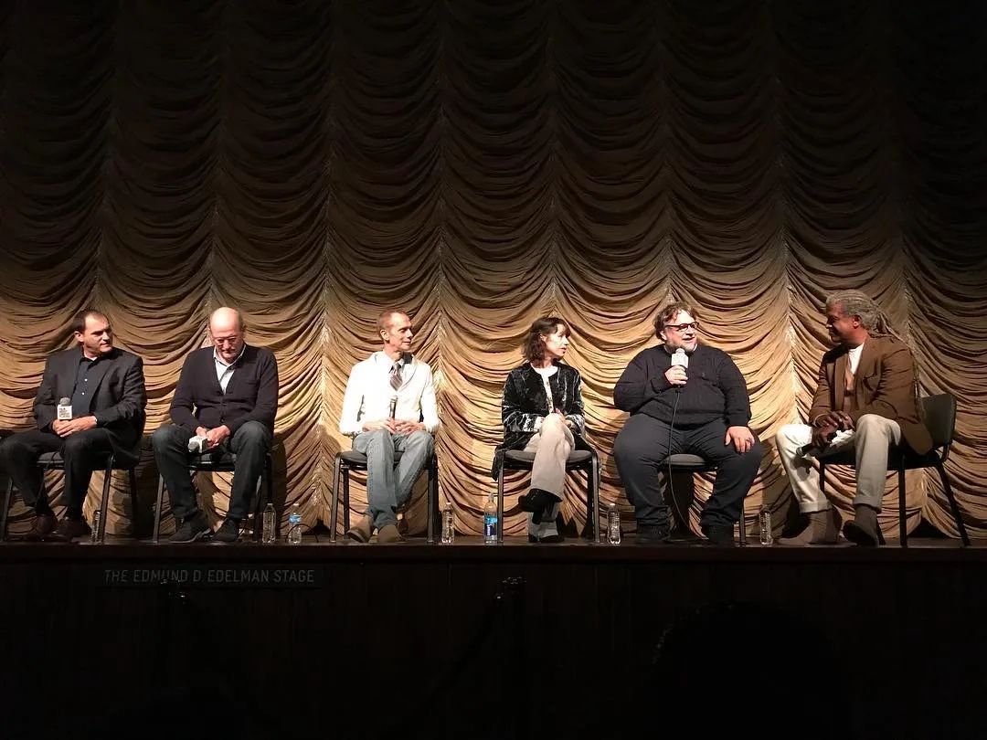 Richard Jenkins, Doug Jones, Elvis Mitchell, Michael Stuhlbarg, Guillermo del Toro, and Sally Hawkins at an event for The Shape of Water (2017)