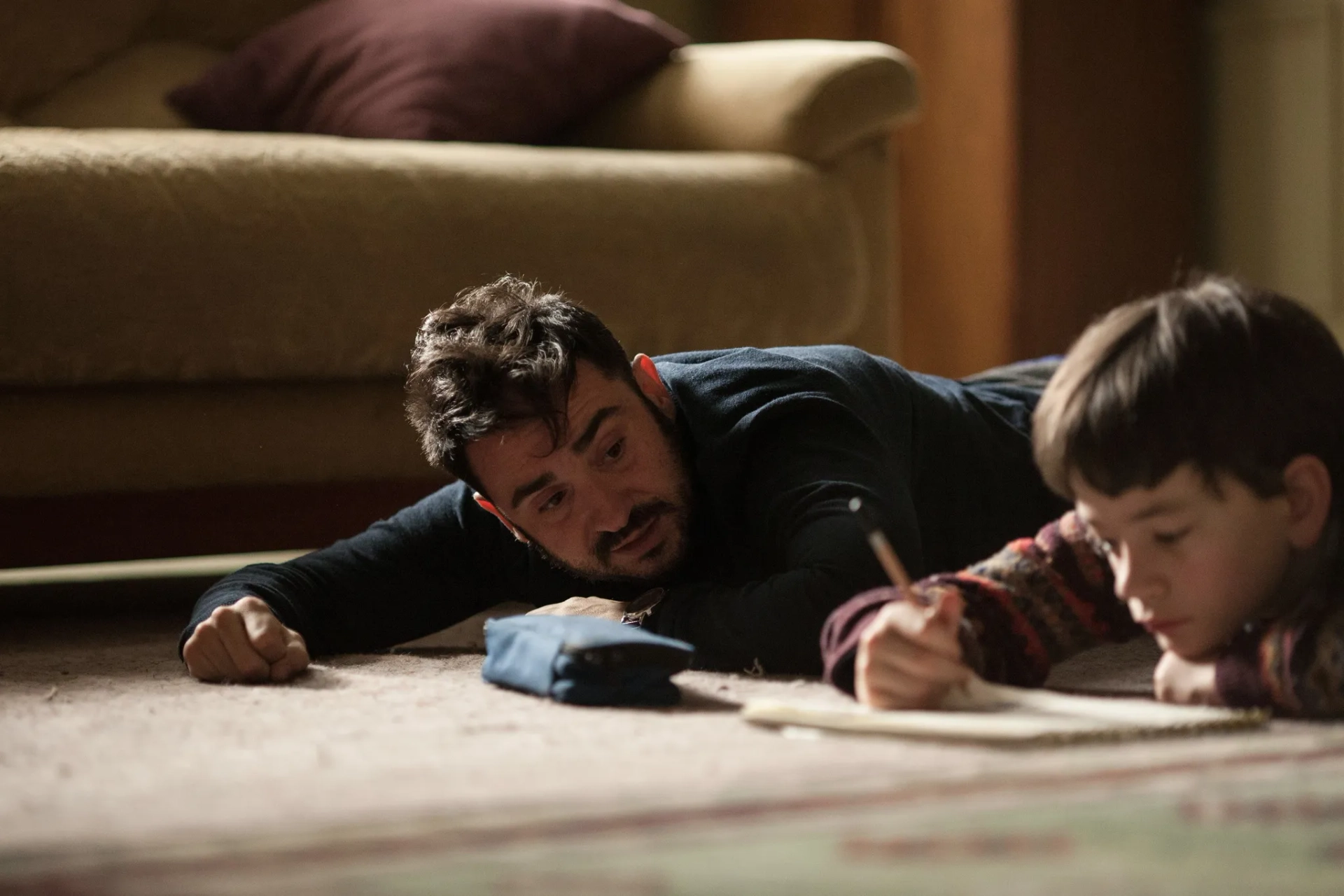 J.A. Bayona and Lewis MacDougall in A Monster Calls (2016)