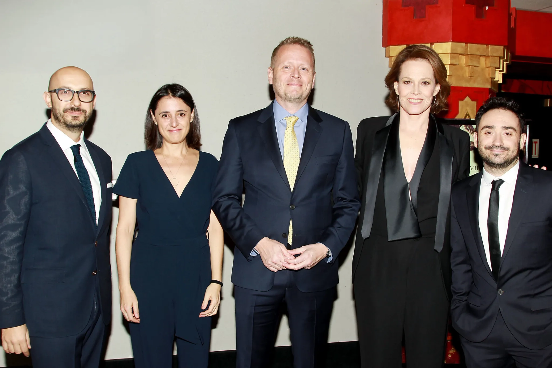 Sigourney Weaver, Peter Kujawski, J.A. Bayona, Belén Atienza, and Patrick Ness at an event for A Monster Calls (2016)