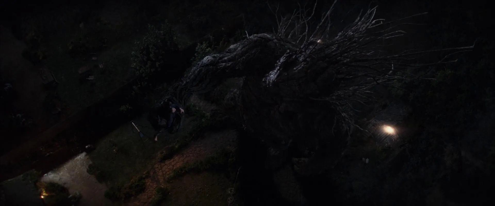 Liam Neeson and Lewis MacDougall in A Monster Calls (2016)