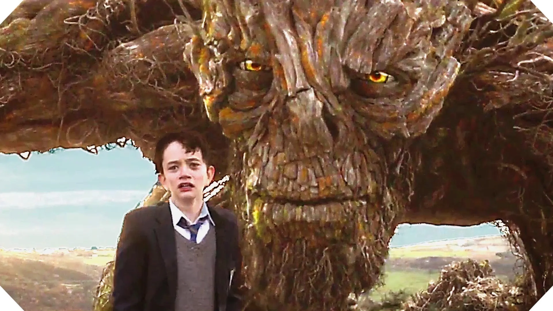 Liam Neeson and Lewis MacDougall in A Monster Calls (2016)