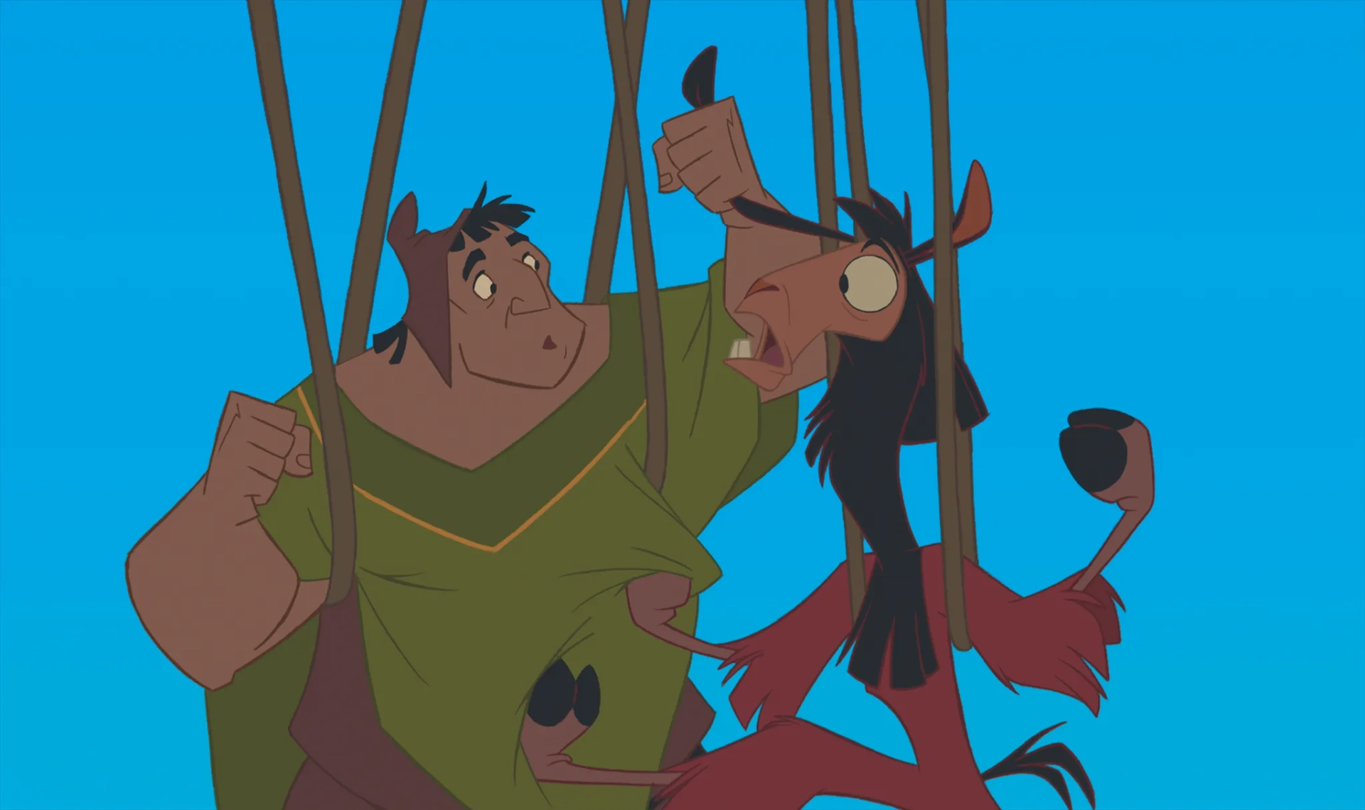 John Goodman and David Spade in The Emperor's New Groove (2000)