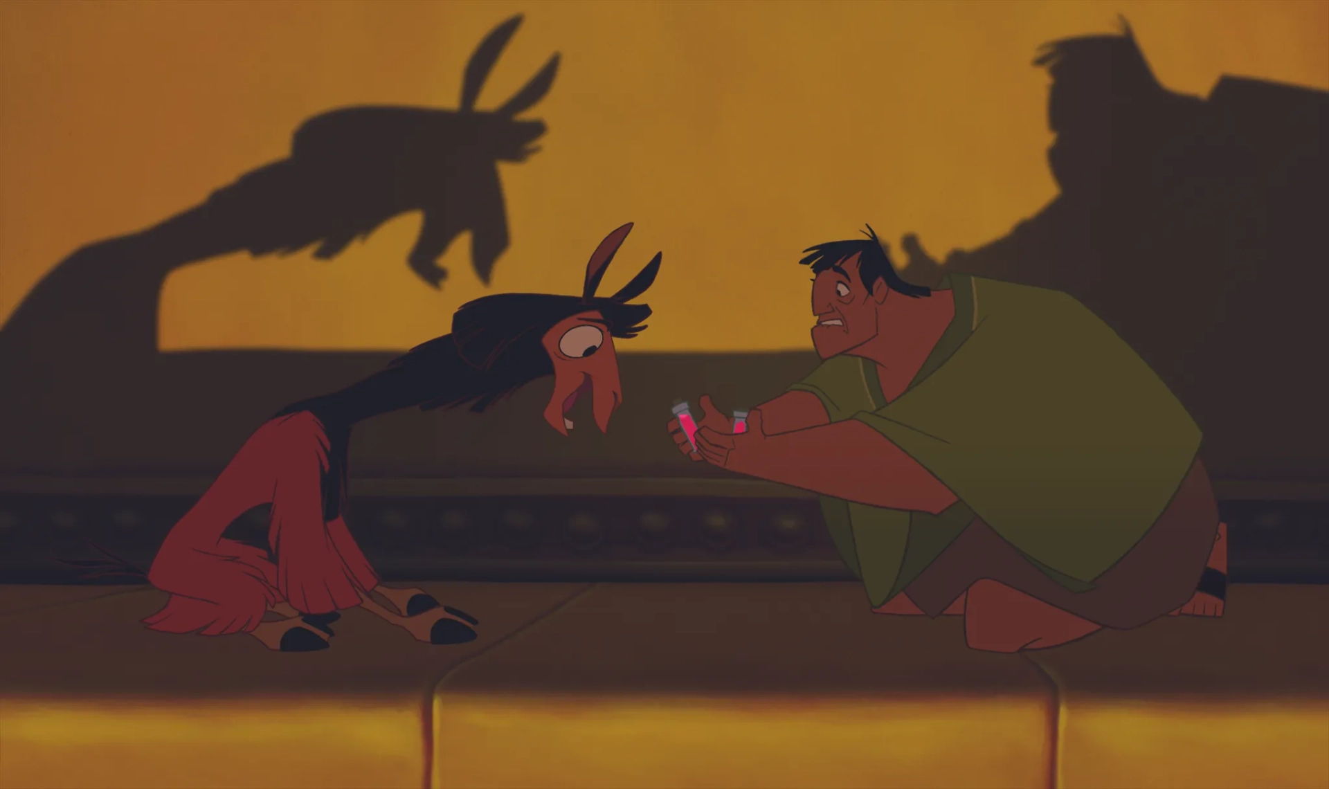 John Goodman and David Spade in The Emperor's New Groove (2000)