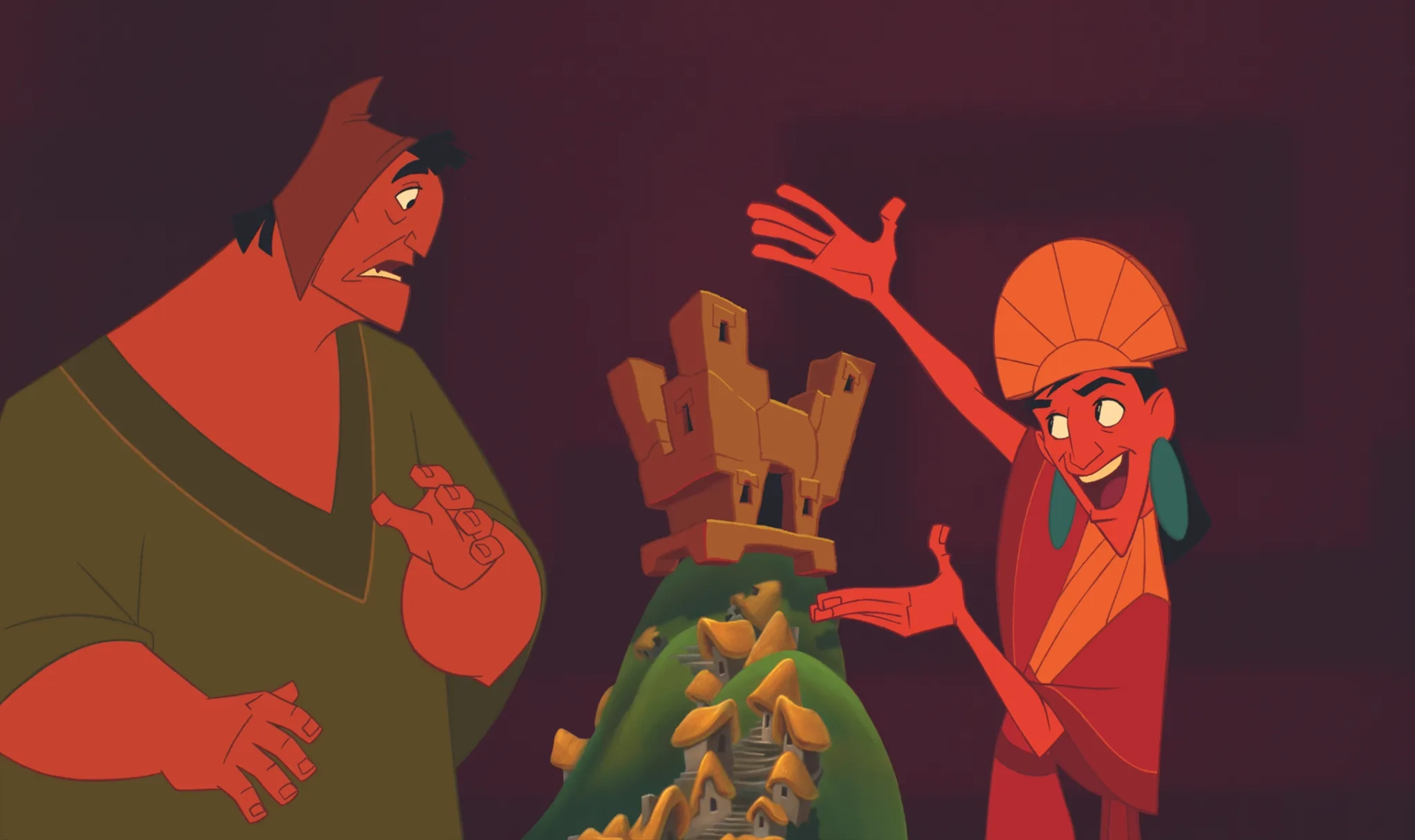 John Goodman and David Spade in The Emperor's New Groove (2000)