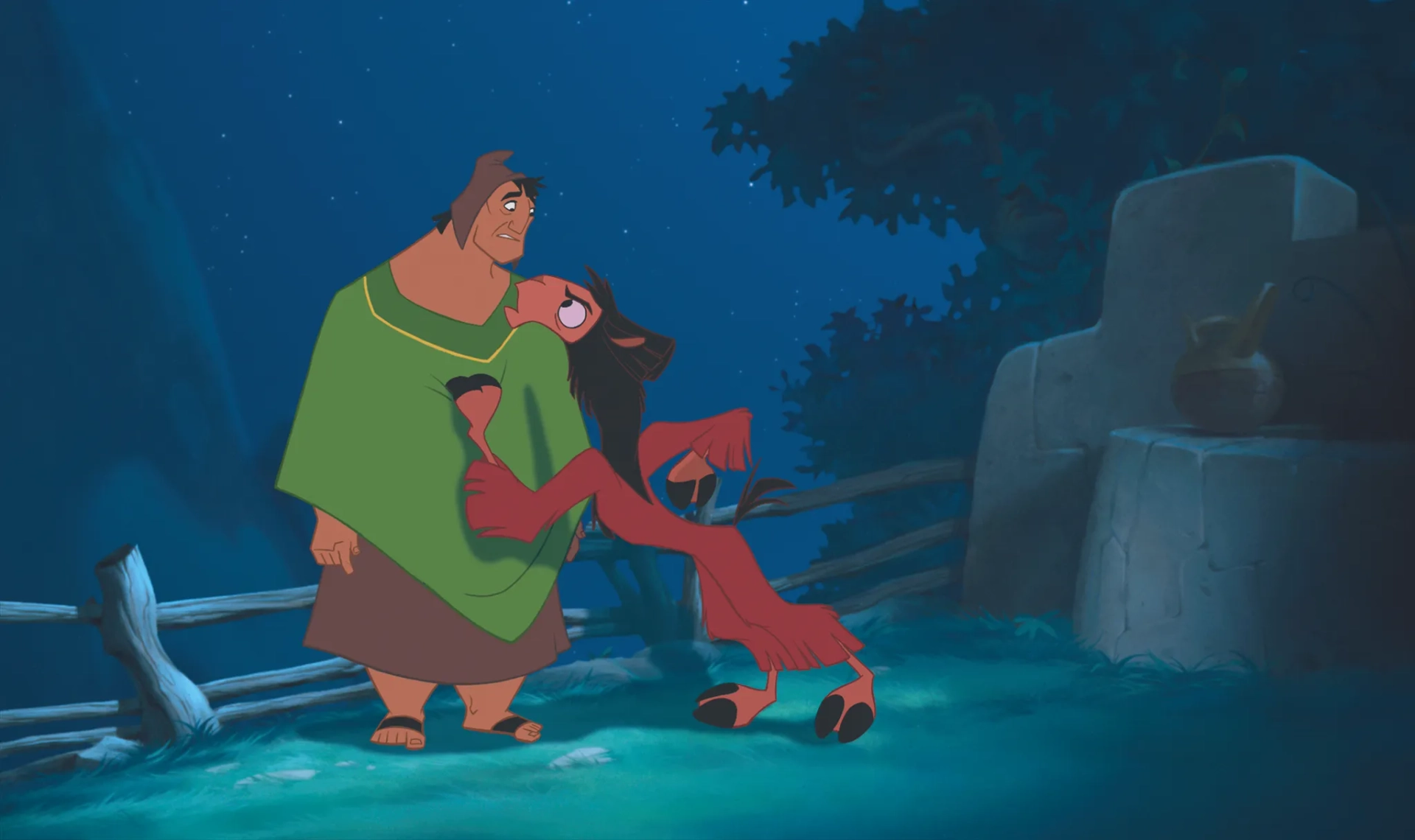 John Goodman and David Spade in The Emperor's New Groove (2000)