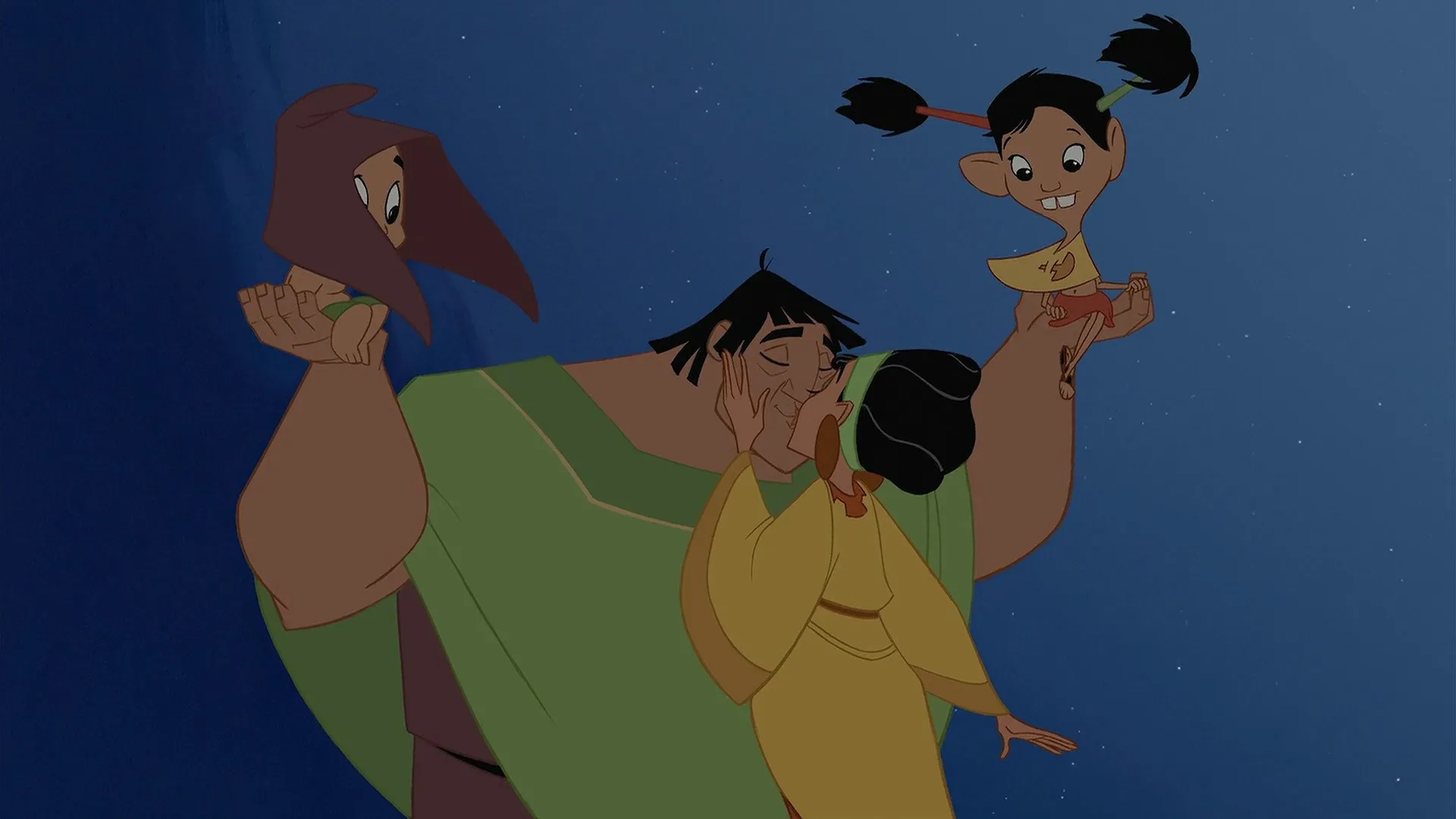 John Goodman, Wendie Malick, Kellyann Kelso, and Eli Russell Linnetz in The Emperor's New Groove (2000)