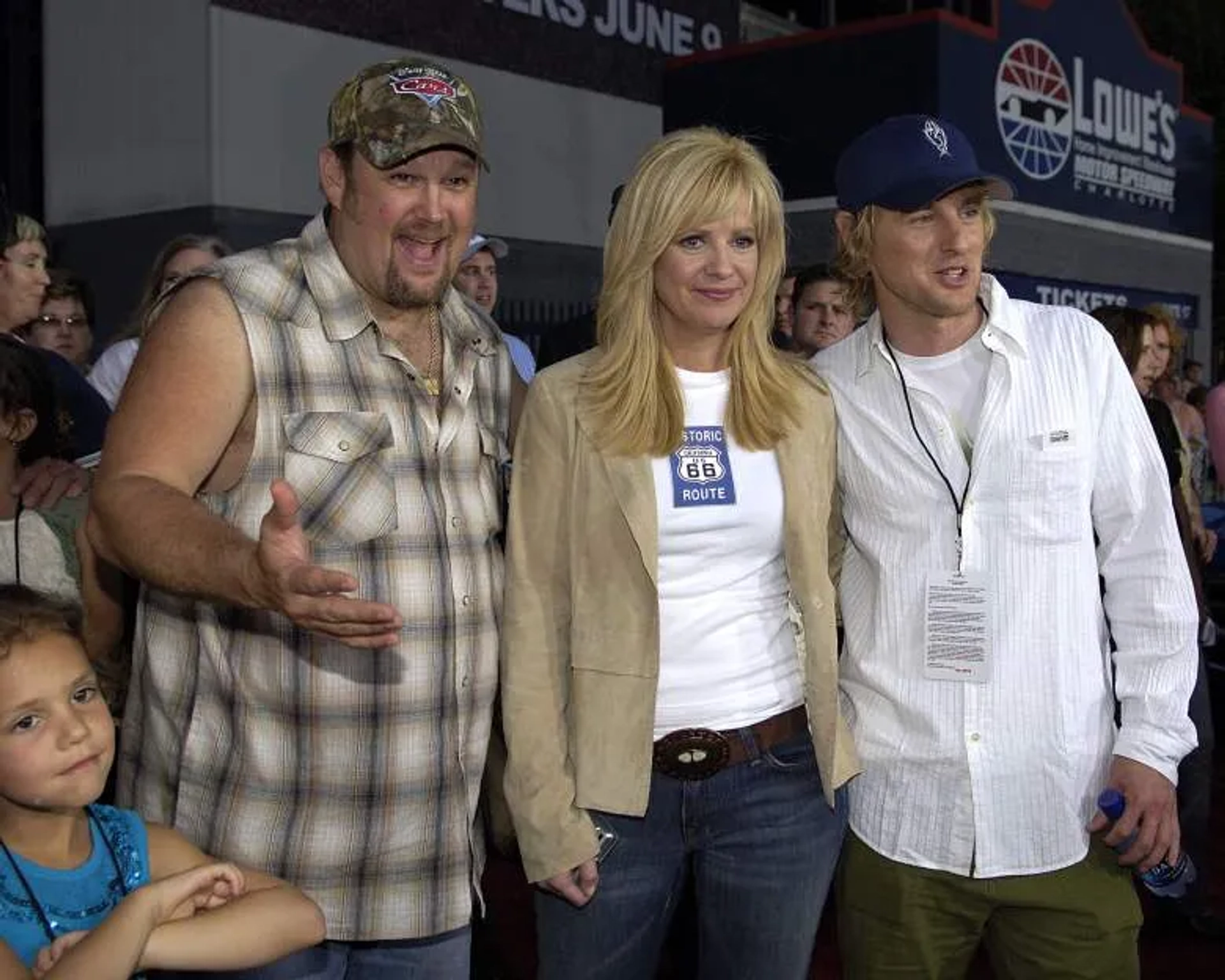 Bonnie Hunt, Owen Wilson, and Larry the Cable Guy at an event for Cars (2006)