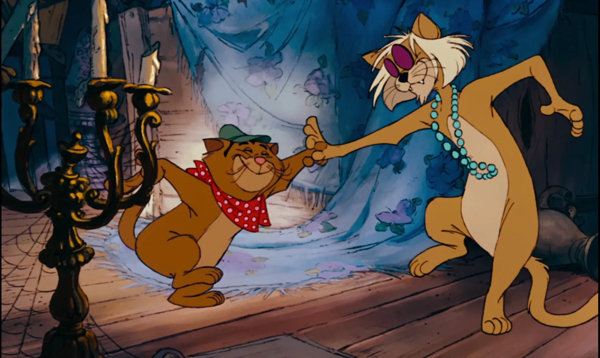 Lord Tim Hudson and Vito Scotti in The Aristocats (1970)