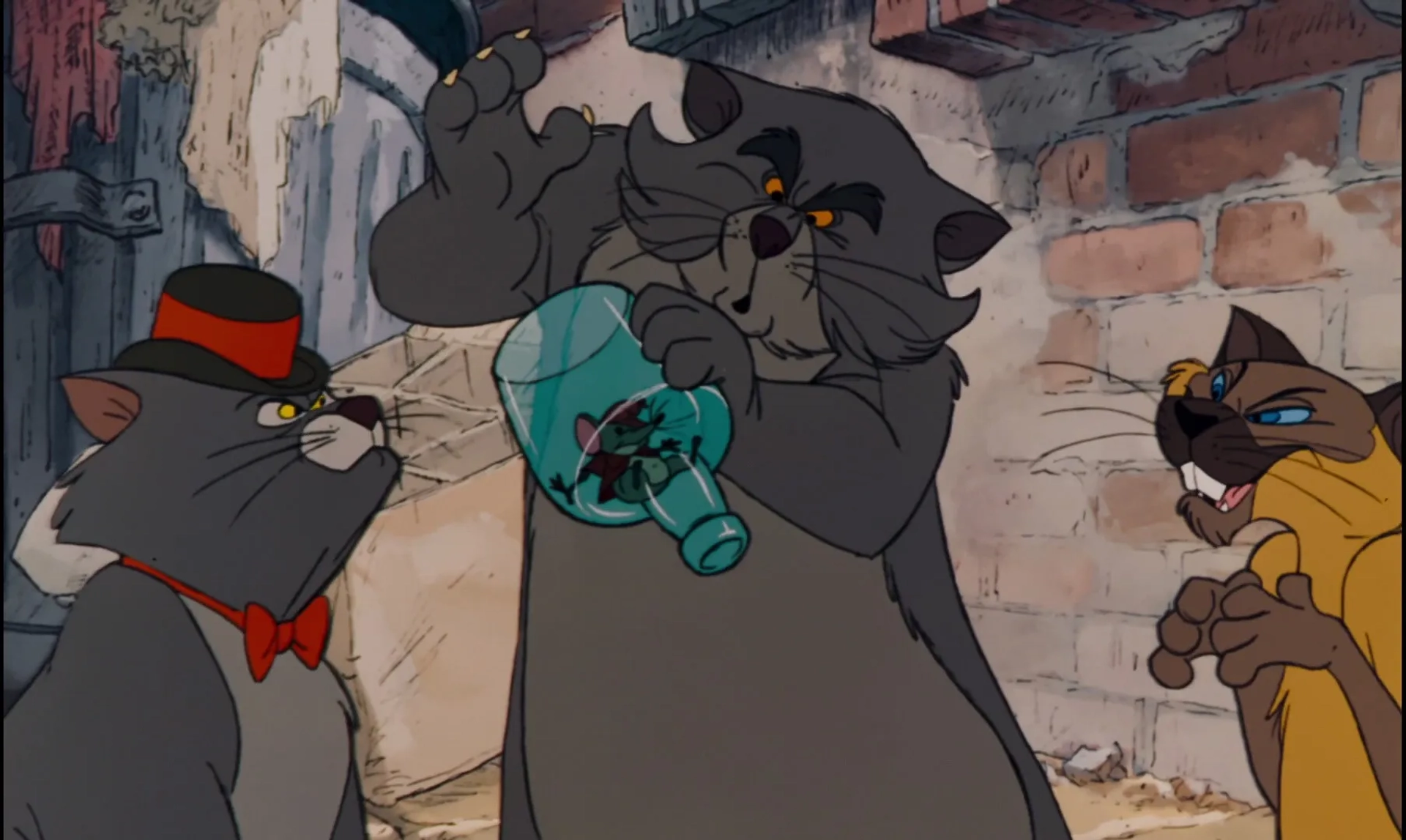 Scatman Crothers, Sterling Holloway, Thurl Ravenscroft, and Paul Winchell in The Aristocats (1970)