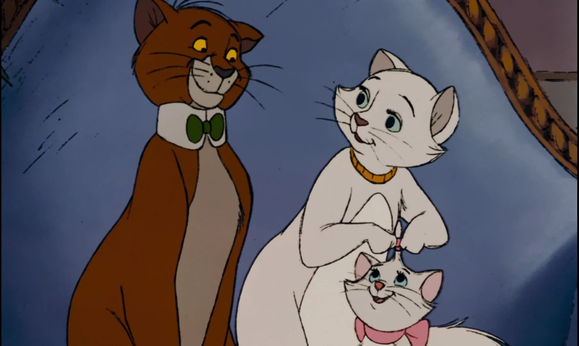 Eva Gabor, Liz English, and Phil Harris in The Aristocats (1970)