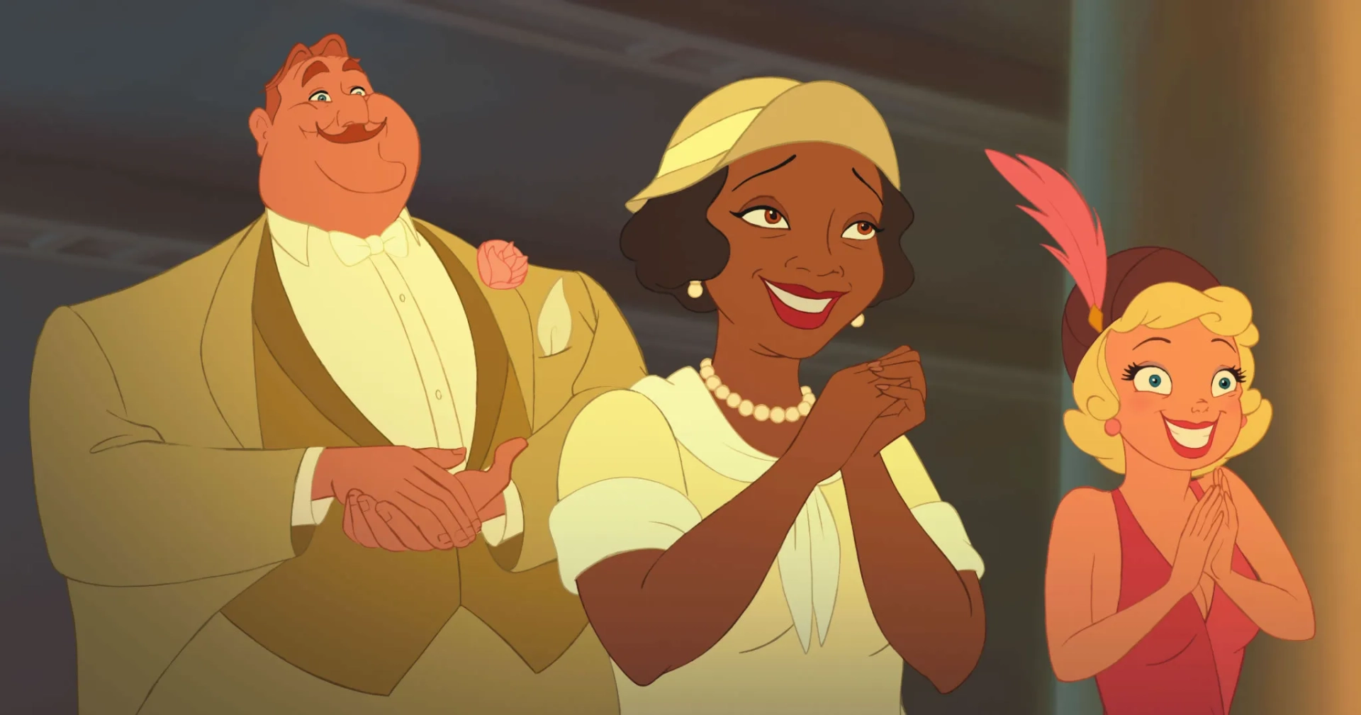 John Goodman, Oprah Winfrey, and Jennifer Cody in The Princess and the Frog (2009)