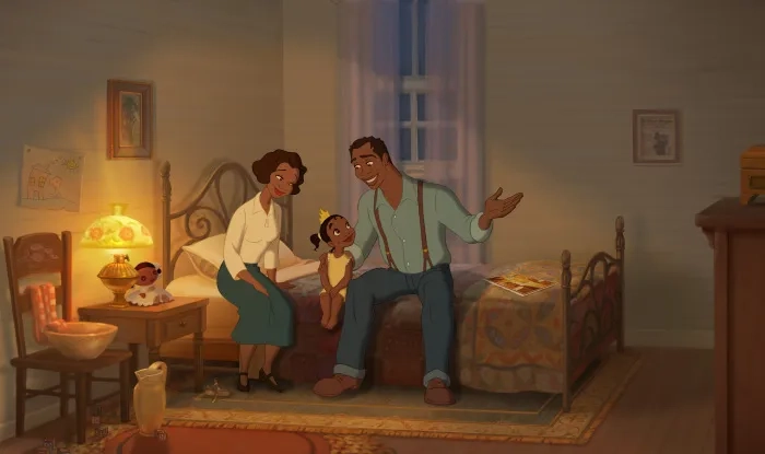Oprah Winfrey, Terrence Howard, and Elizabeth Dampier in The Princess and the Frog (2009)