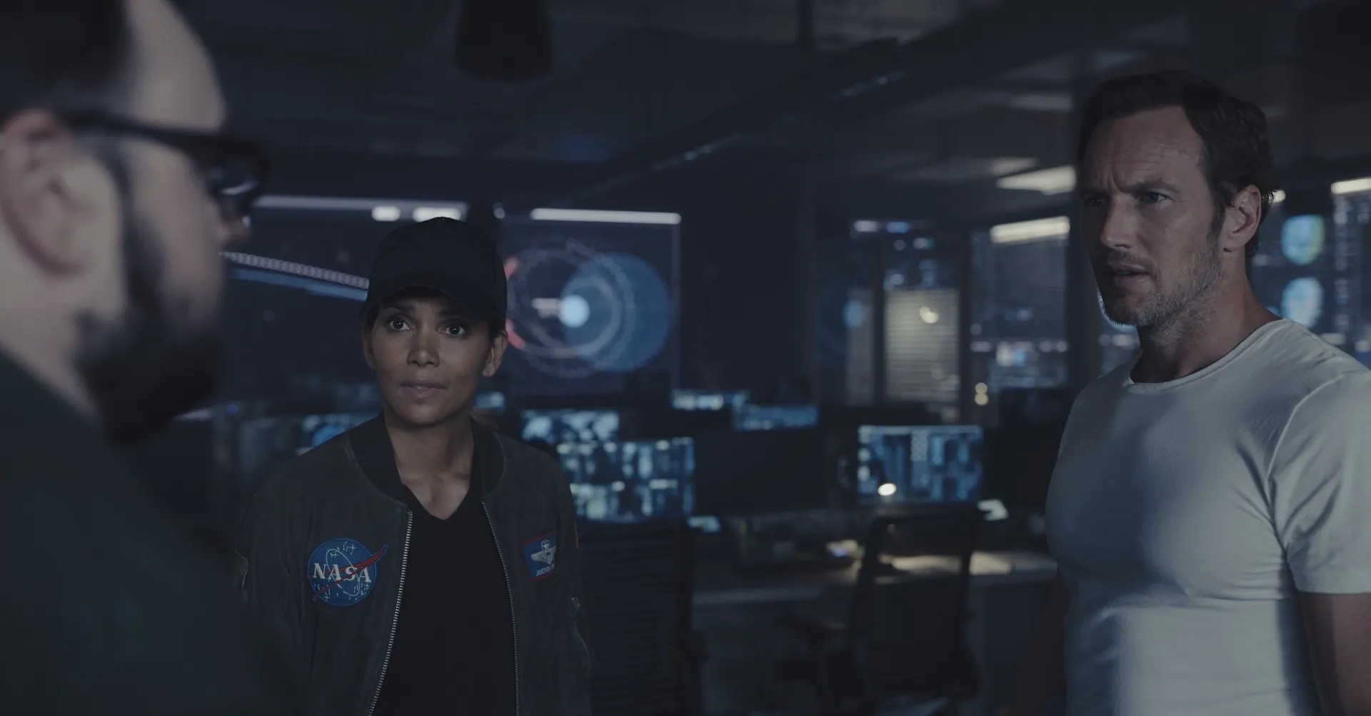 Halle Berry, Patrick Wilson, and John Bradley in Moonfall (2022)