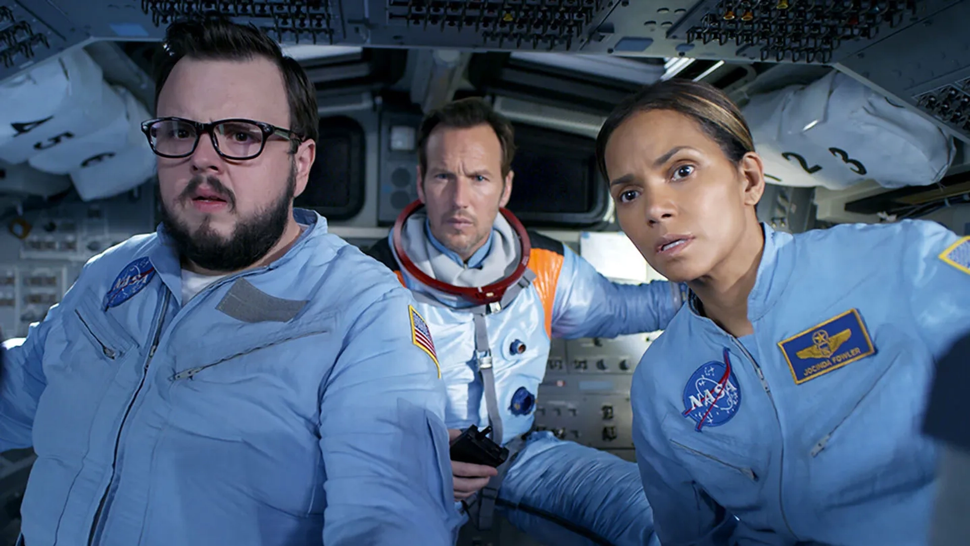 Halle Berry, Patrick Wilson, and John Bradley in Moonfall (2022)