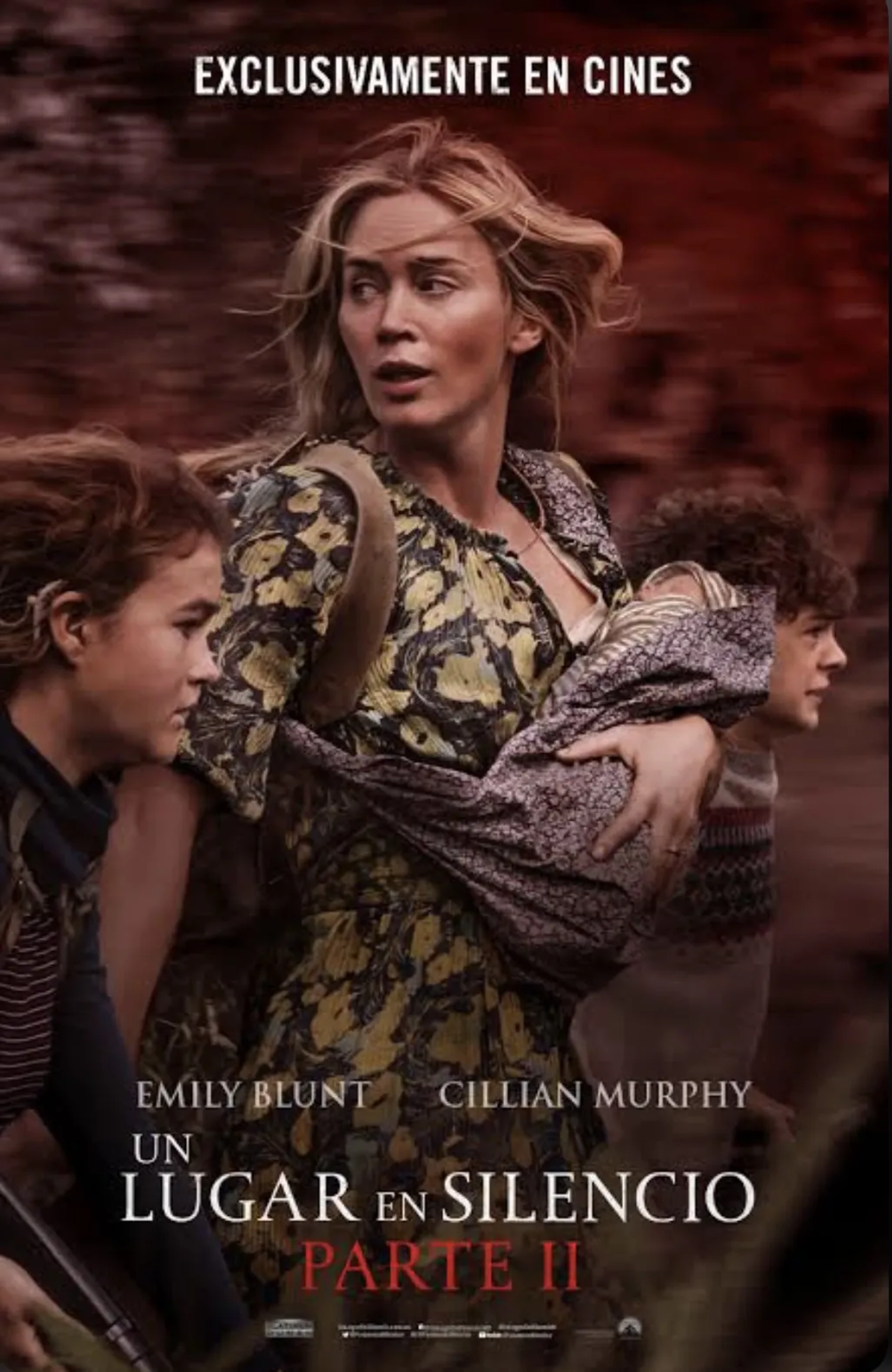 Emily Blunt, Noah Jupe, and Millicent Simmonds in A Quiet Place Part II (2020)