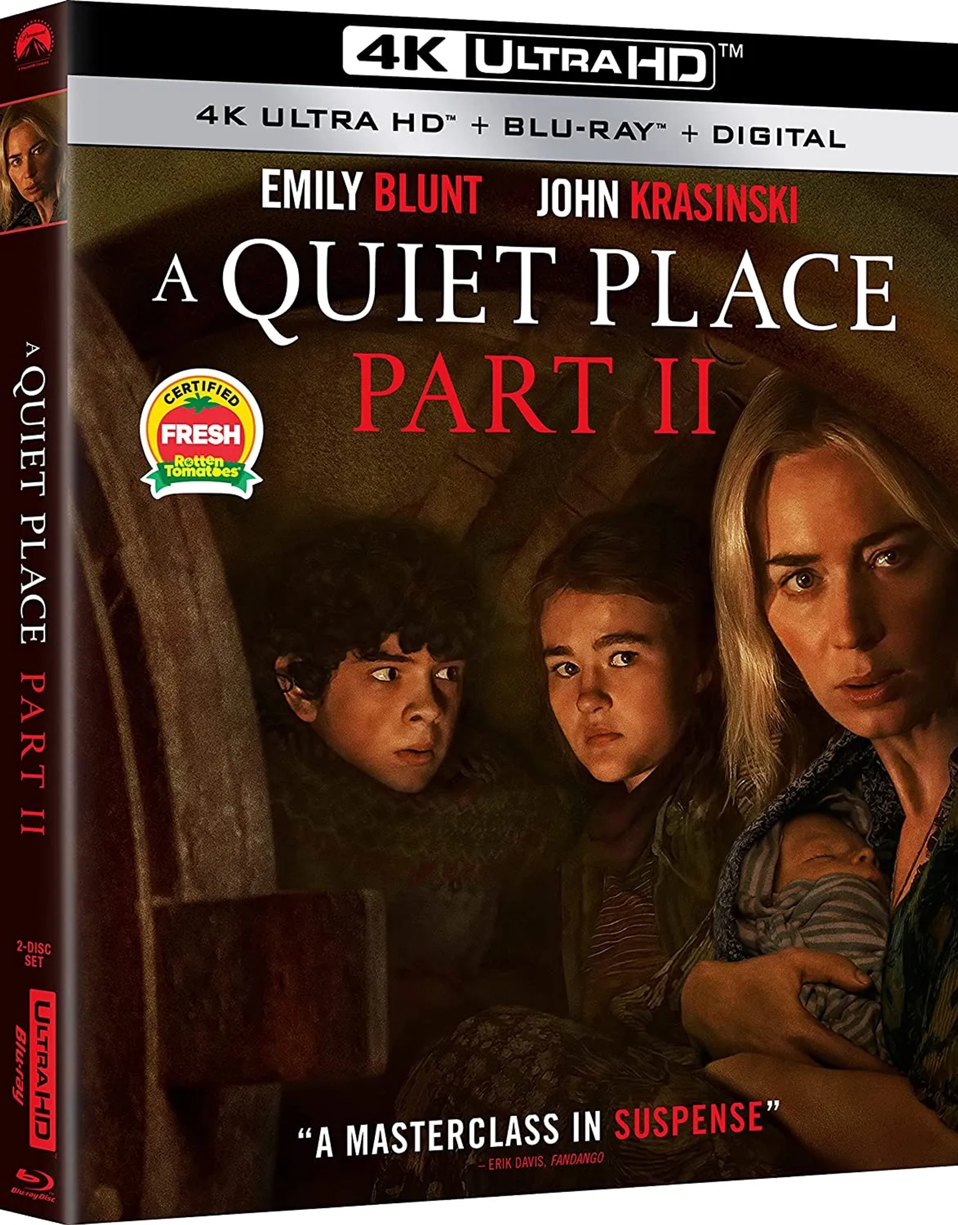 Emily Blunt, Noah Jupe, and Millicent Simmonds in A Quiet Place Part II (2020)