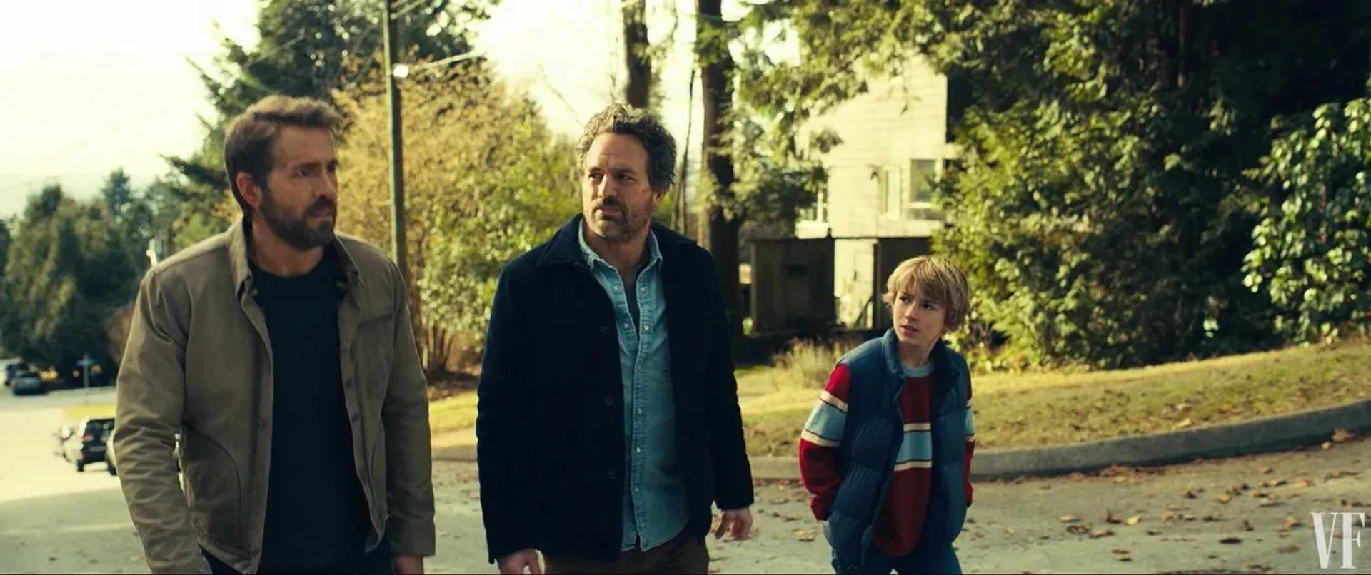 Ryan Reynolds, Mark Ruffalo, and Walker Scobell in The Adam Project (2022)