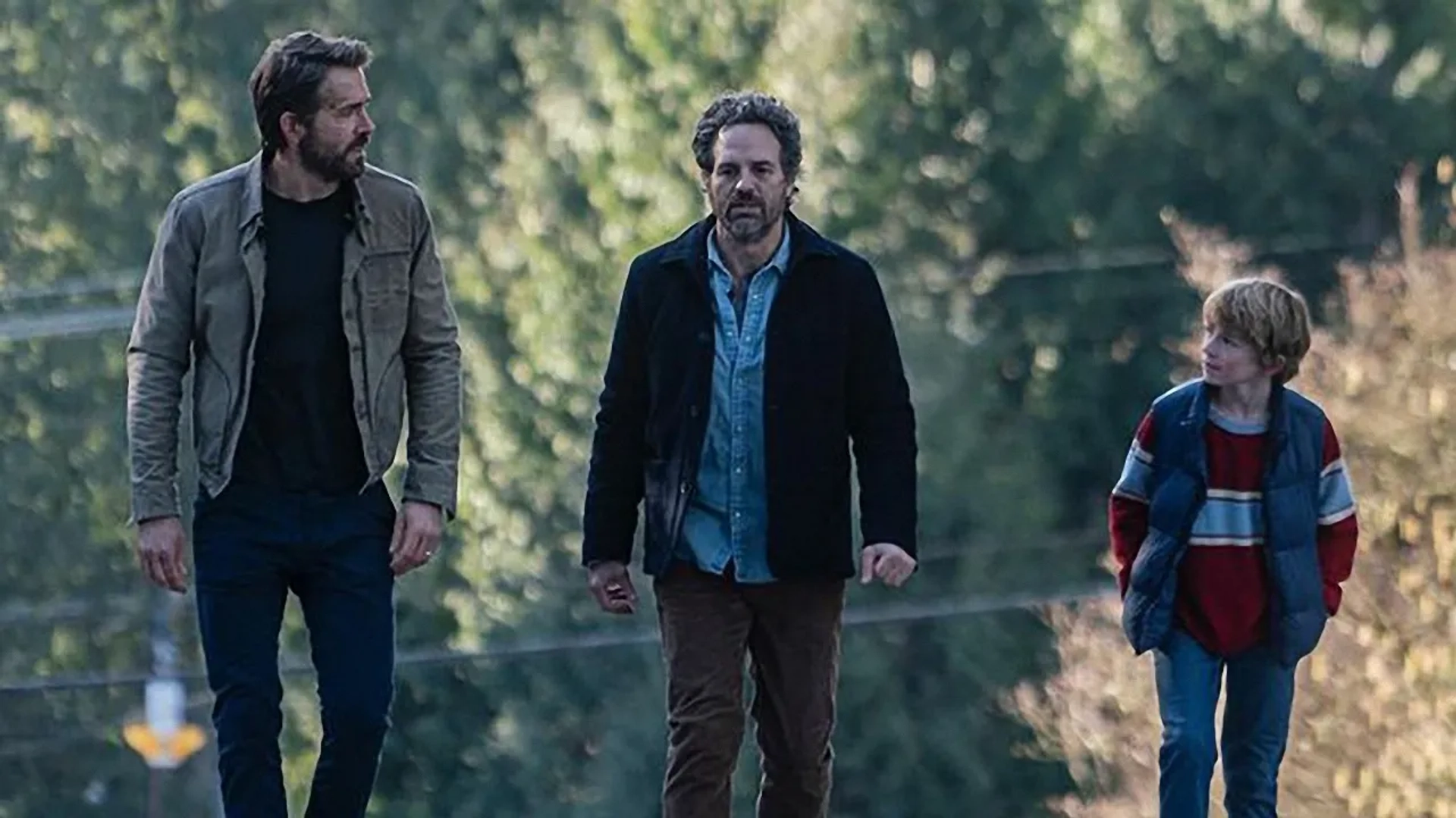 Ryan Reynolds, Mark Ruffalo, and Walker Scobell in The Adam Project (2022)