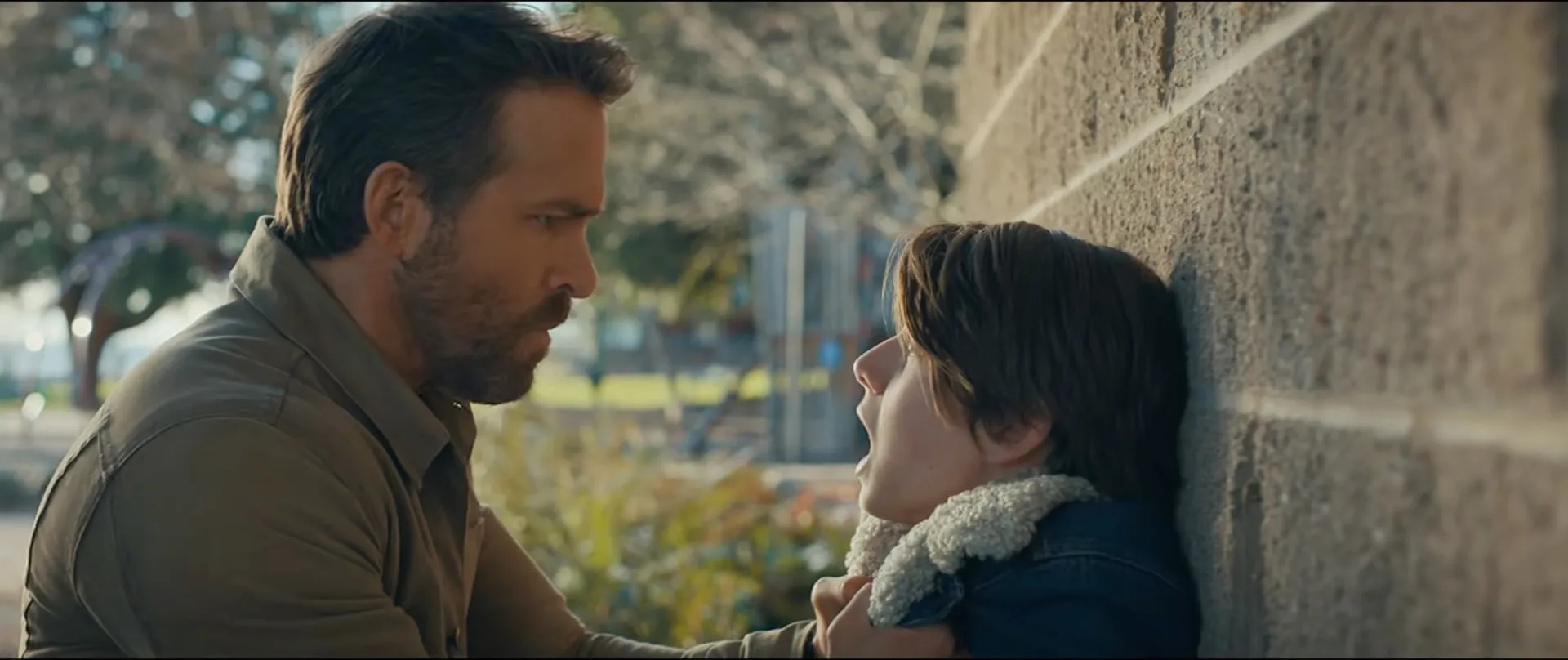 Braxton Bjerken and Ryan Reynolds in The Adam Project