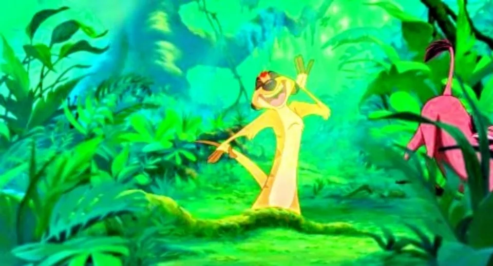 Nathan Lane and Ernie Sabella in The Lion King (1994)