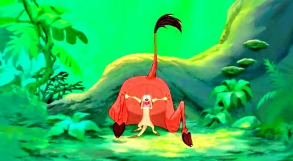 Nathan Lane and Ernie Sabella in The Lion King (1994)