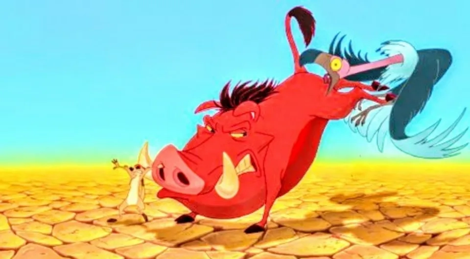 Nathan Lane and Ernie Sabella in The Lion King (1994)